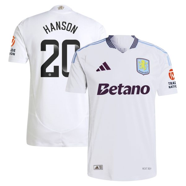 aston villa wsl adidas away authentic shirt 2024-25 with hanson 20 printing Collection | Aston Villa Shop Official Jerseys