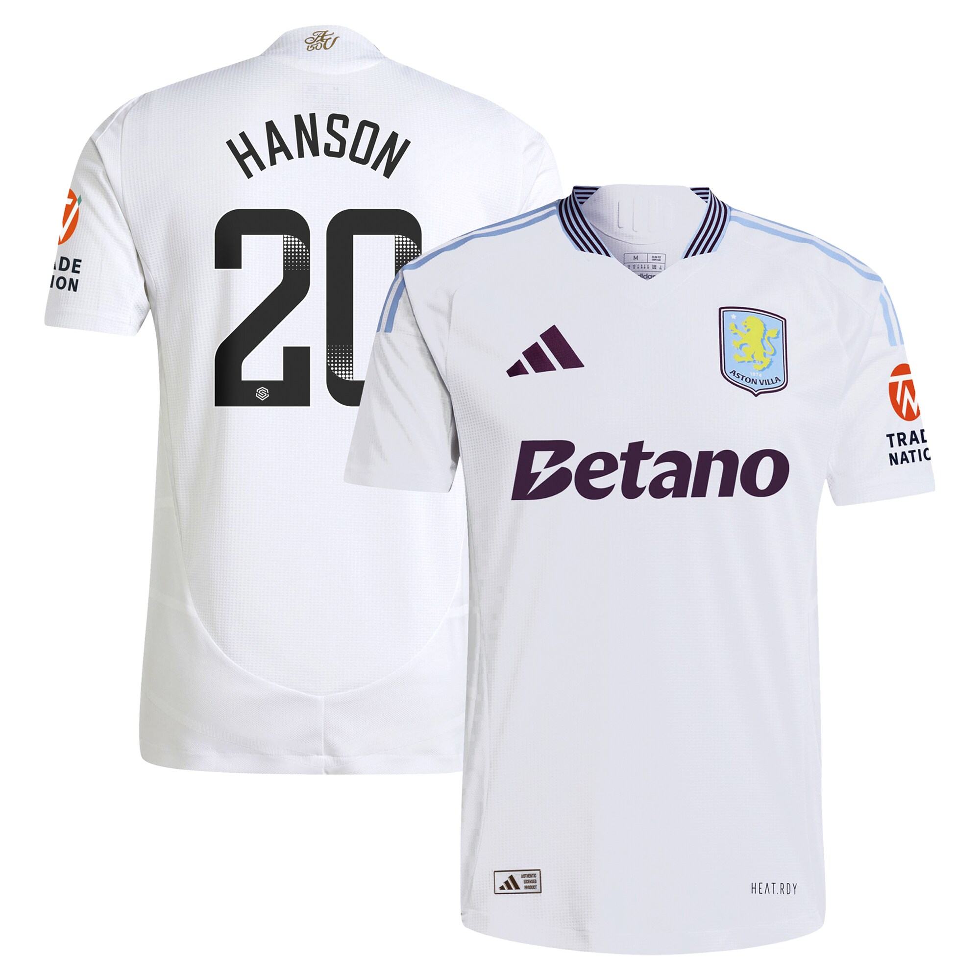 aston villa wsl adidas away authentic shirt 2024-25 with hanson 20 printing Collection | Aston Villa Shop Official Jerseys