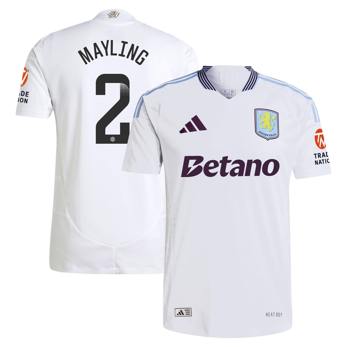 aston villa wsl adidas away authentic shirt 2024-25 with mayling 2 printing Collection | Aston Villa Shop Official Jerseys