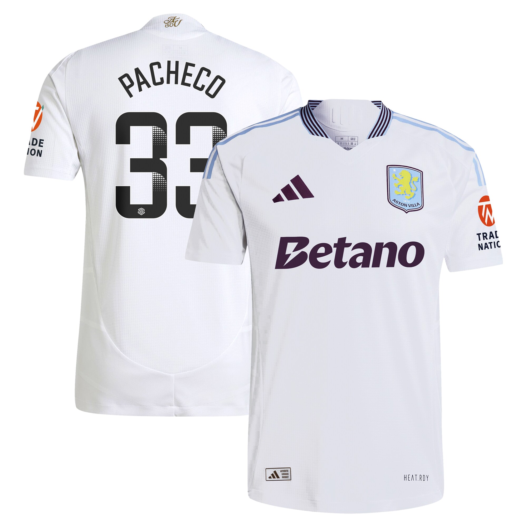 aston villa wsl adidas away authentic shirt 2024-25 with pacheco 33 printing Collection | Aston Villa Shop Official Jerseys