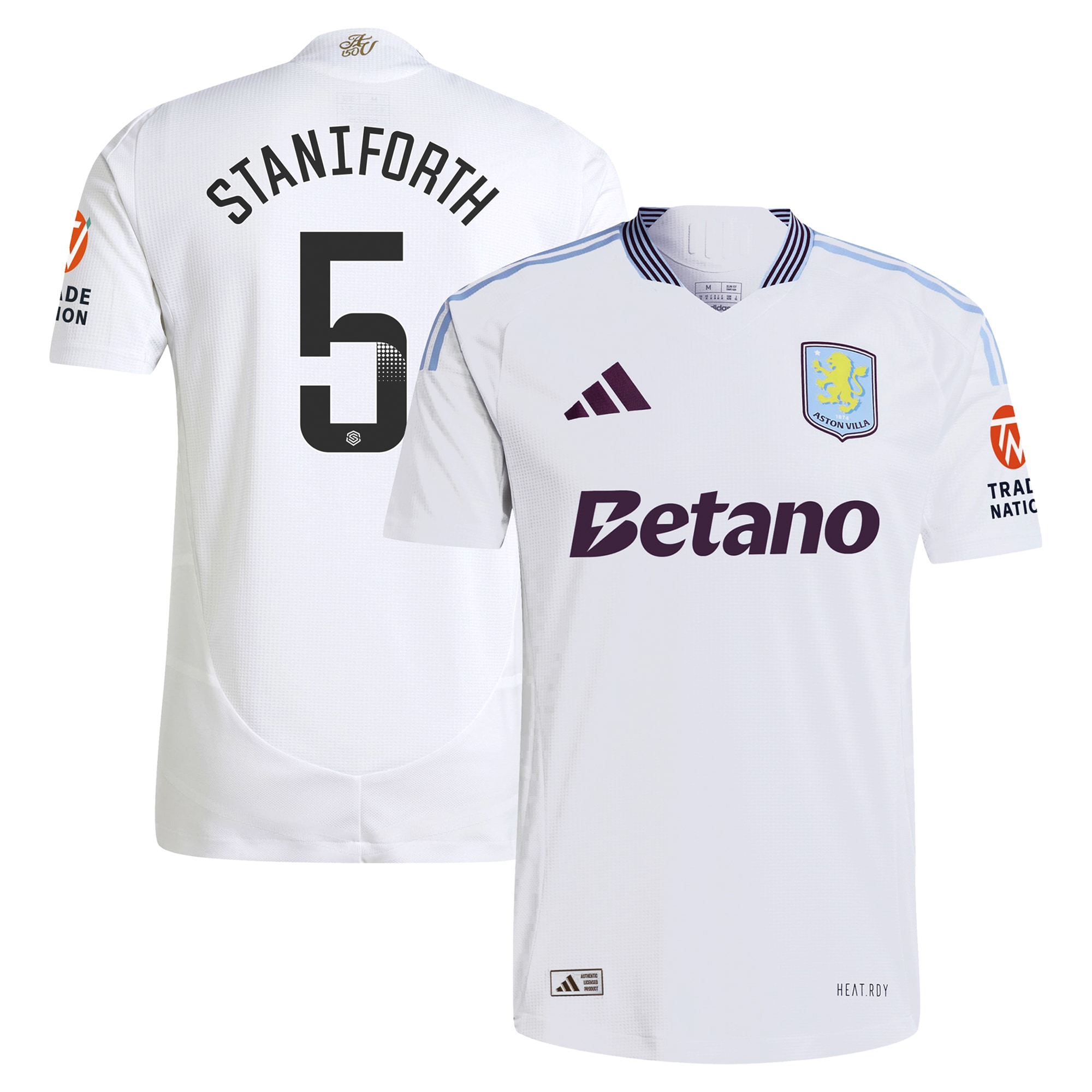 aston villa wsl adidas away authentic shirt 2024-25 with staniforth 5 printing Collection | Aston Villa Shop Official Jerseys