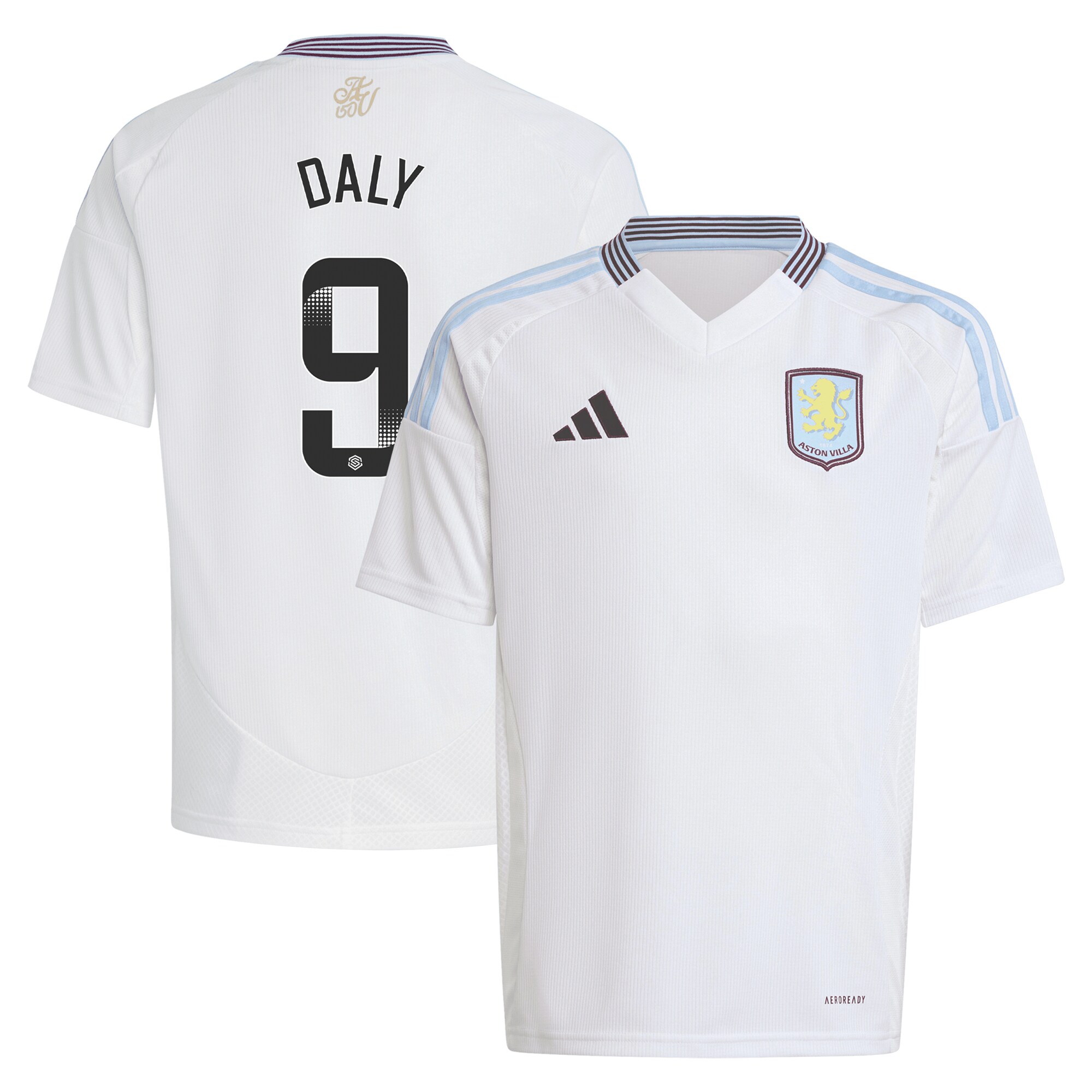 aston villa wsl adidas away shirt 2024-25 – kids with daly 9 printing Collection | Aston Villa Shop Official Jerseys