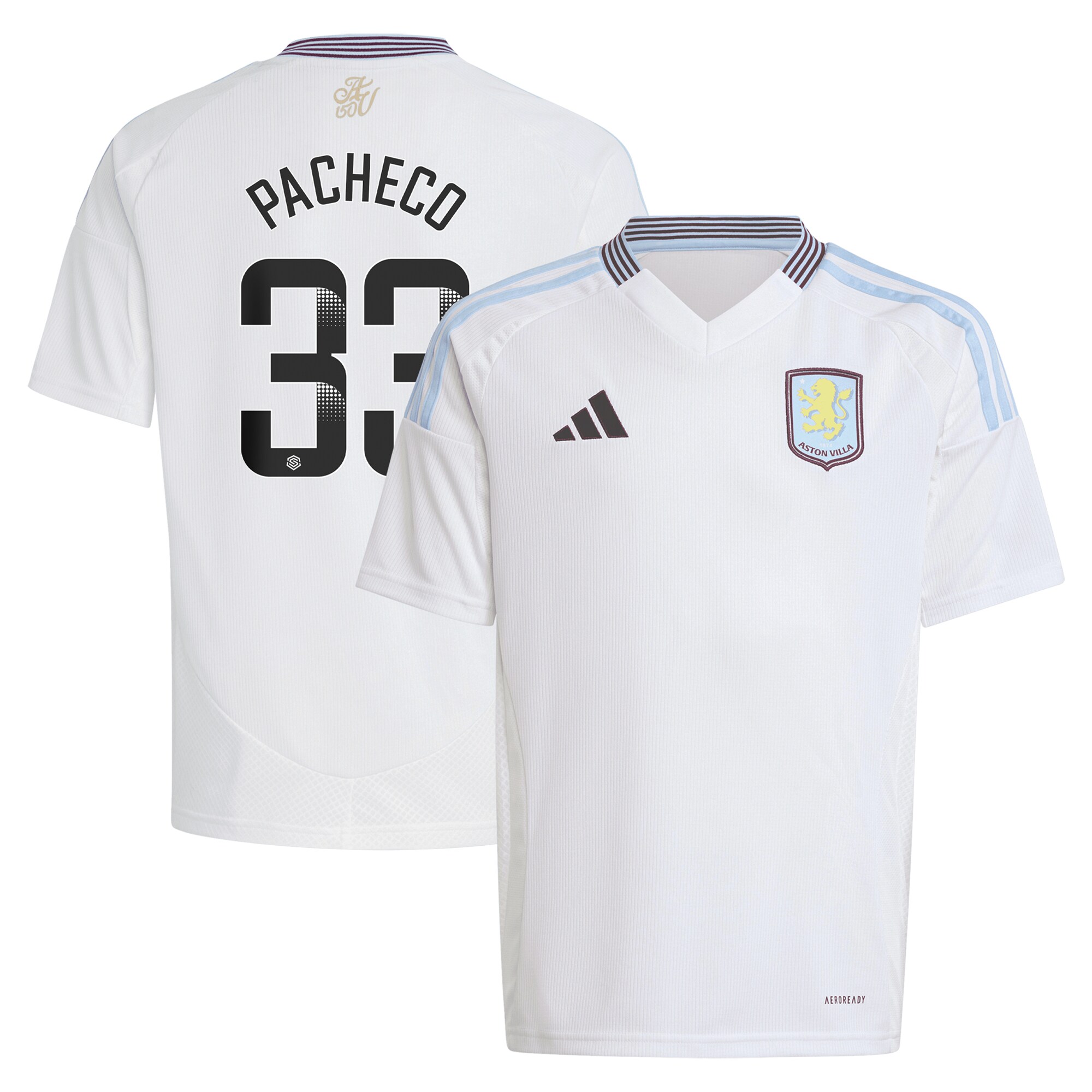 aston villa wsl adidas away shirt 2024-25 – kids with pacheco 33 printing Collection | Aston Villa Shop Official Jerseys
