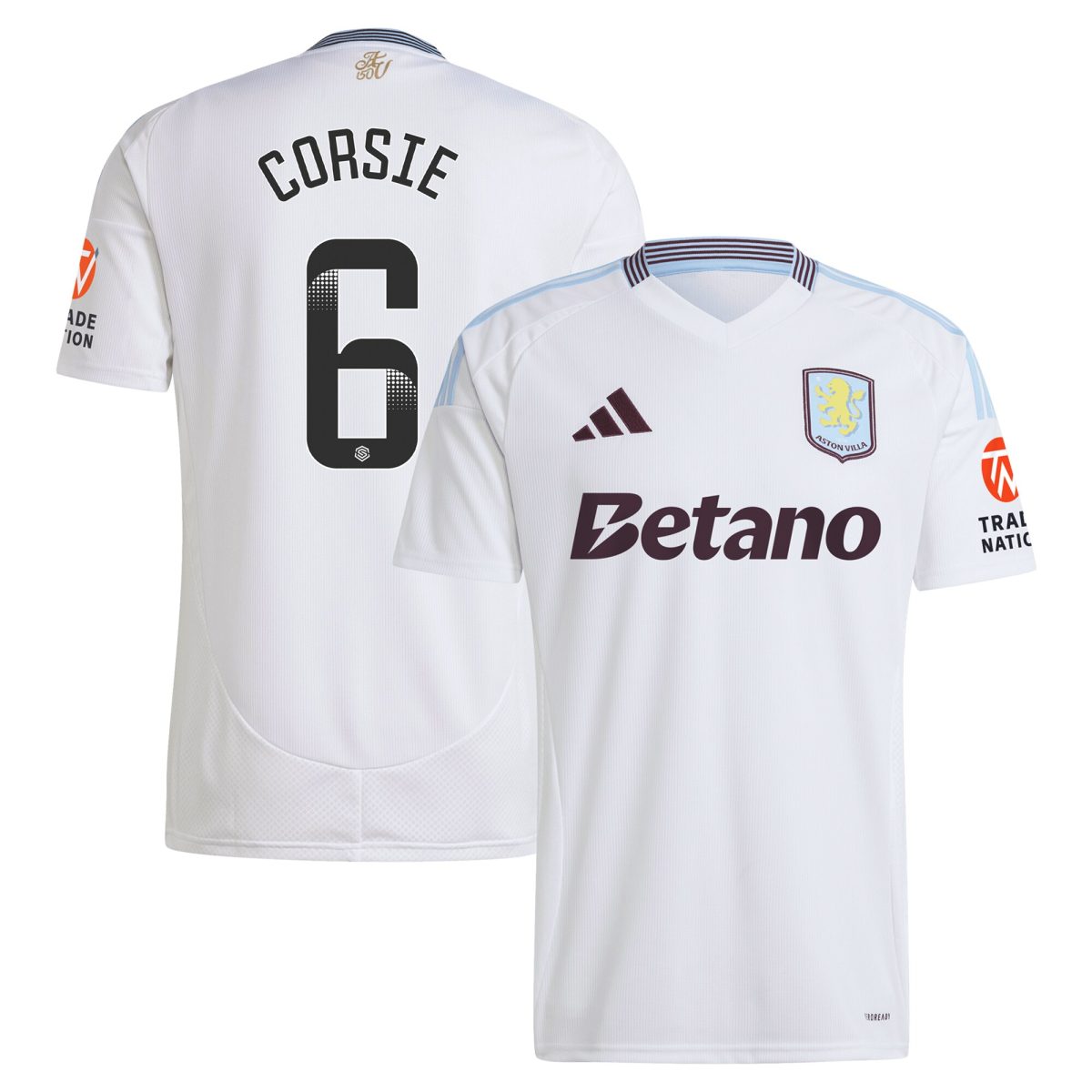 aston villa wsl adidas away shirt 2024-25 with corsie 6 printing Collection | Aston Villa Shop Official Jerseys