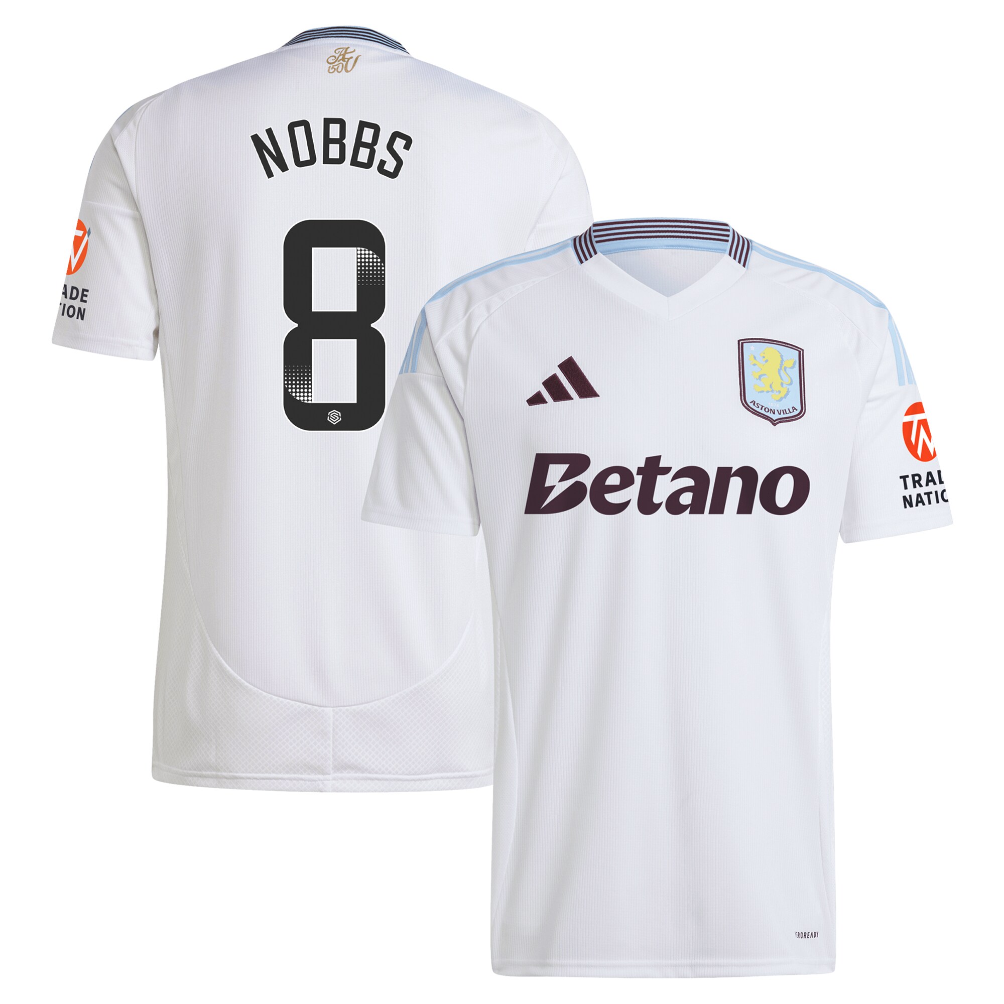 aston villa wsl adidas away shirt 2024-25 with nobbs 8 printing Collection | Aston Villa Shop Official Jerseys