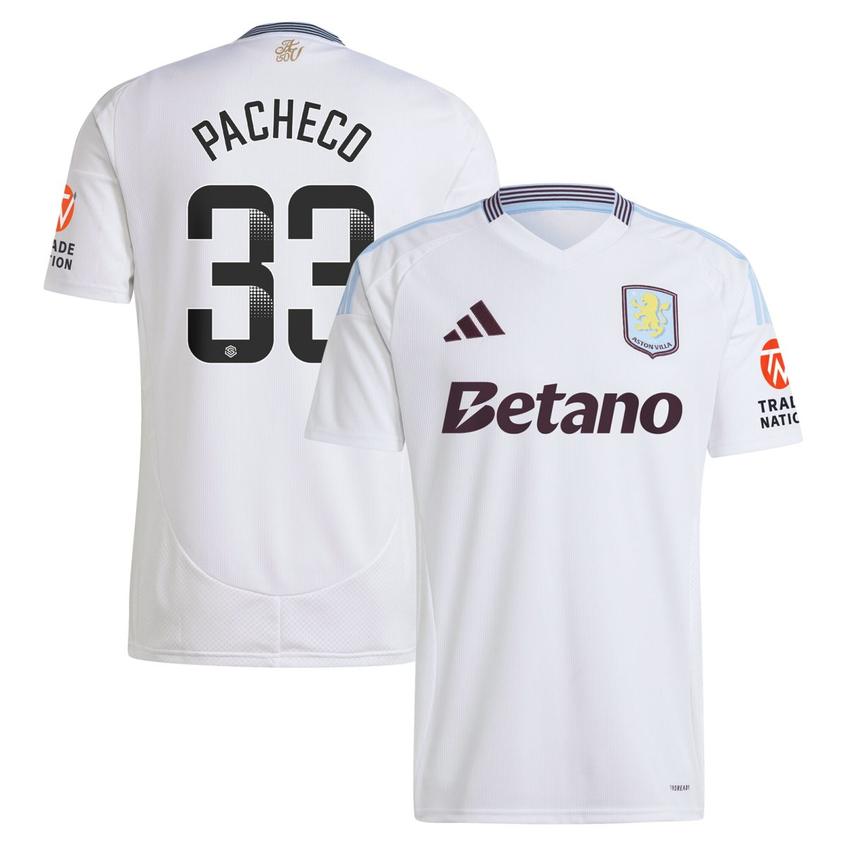 aston villa wsl adidas away shirt 2024-25 with pacheco 33 printing Collection | Aston Villa Shop Official Jerseys