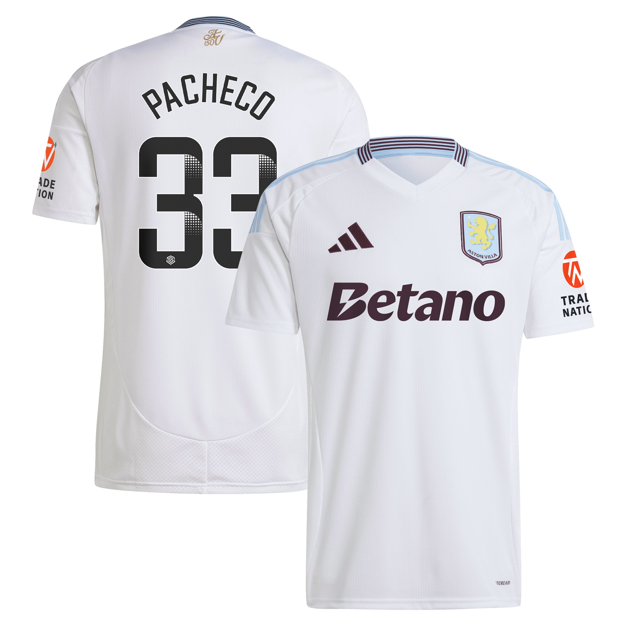aston villa wsl adidas away shirt 2024-25 with pacheco 33 printing Collection | Aston Villa Shop Official Jerseys