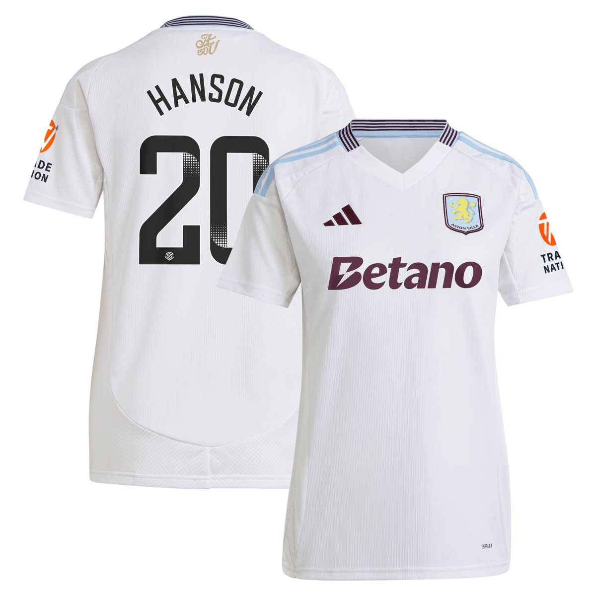 aston villa wsl adidas away shirt 2024-25 – womens with hanson 20 printing Collection | Aston Villa Shop Official Jerseys
