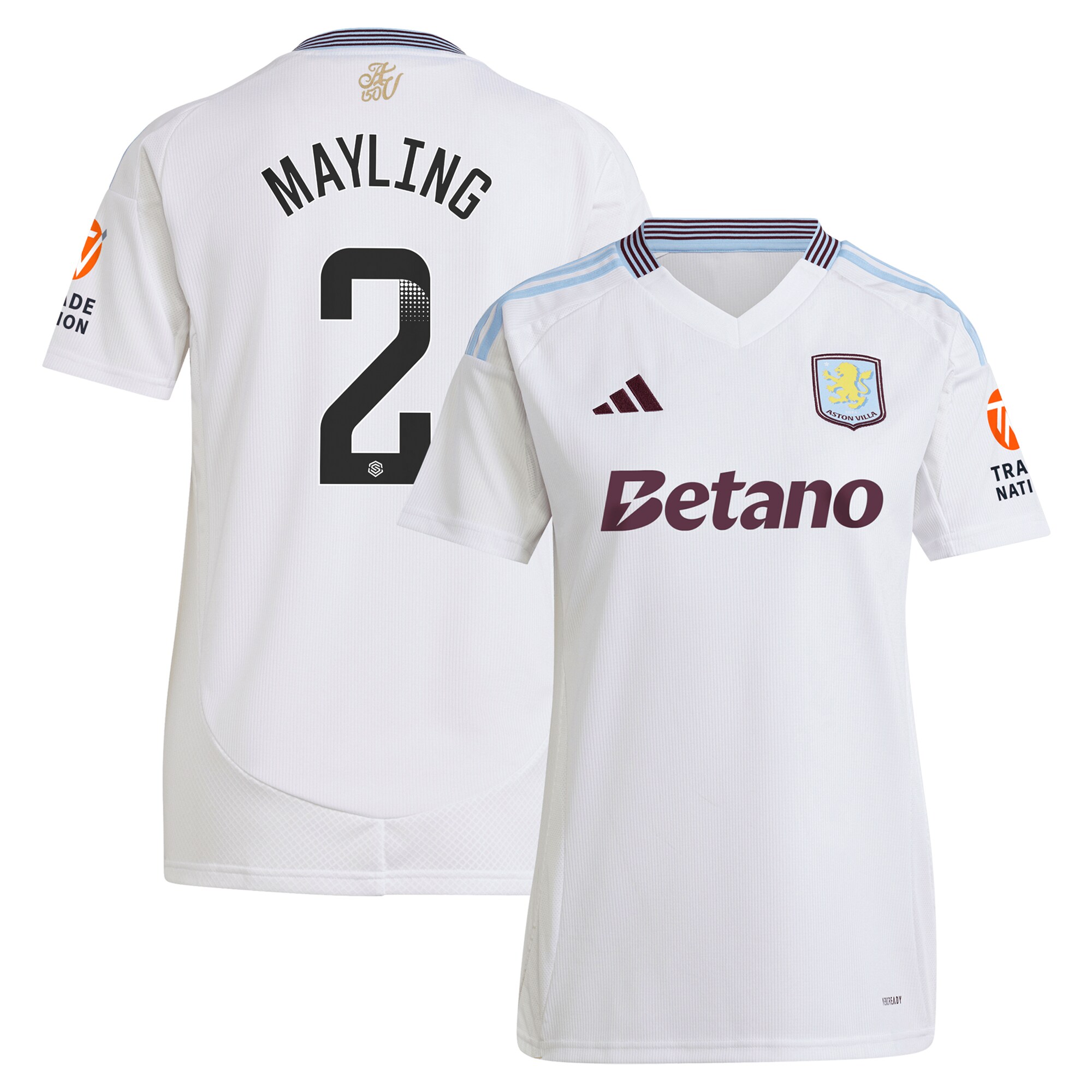 aston villa wsl adidas away shirt 2024-25 – womens with mayling 2 printing Collection | Aston Villa Shop Official Jerseys