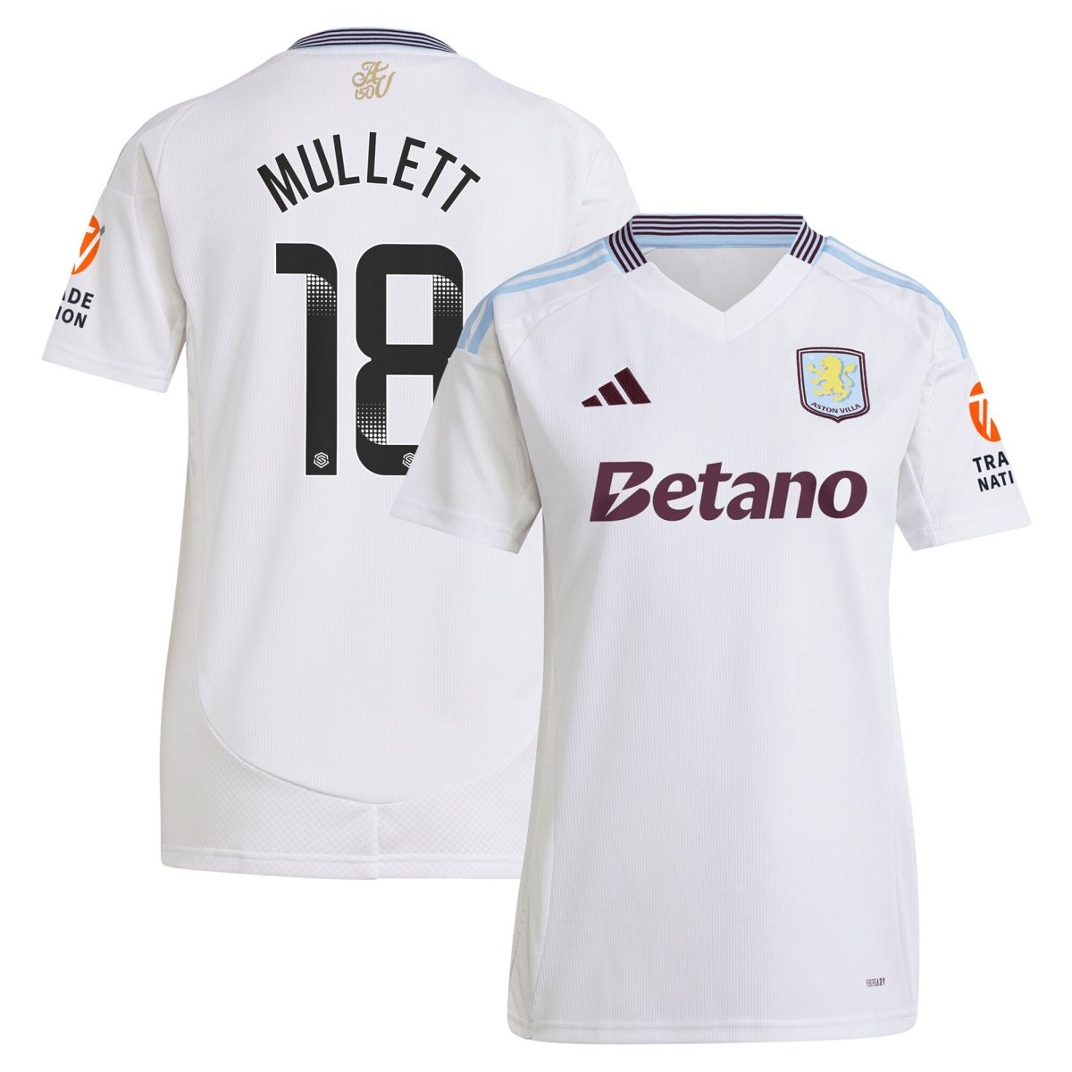 aston villa wsl adidas away shirt 2024-25 – womens with mullett 18 printing Collection | Aston Villa Shop Official Jerseys