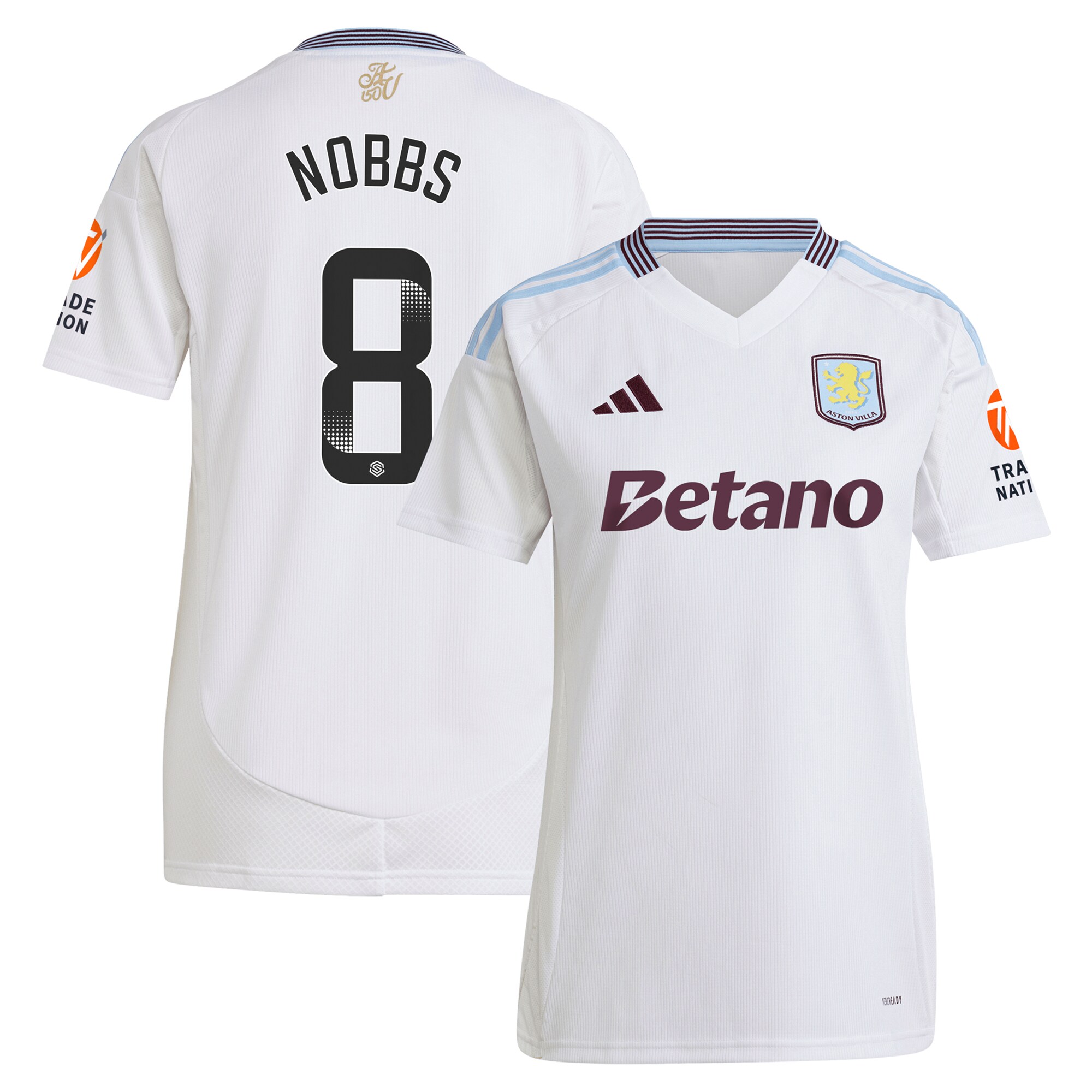 aston villa wsl adidas away shirt 2024-25 – womens with nobbs 8 printing Collection | Aston Villa Shop Official Jerseys