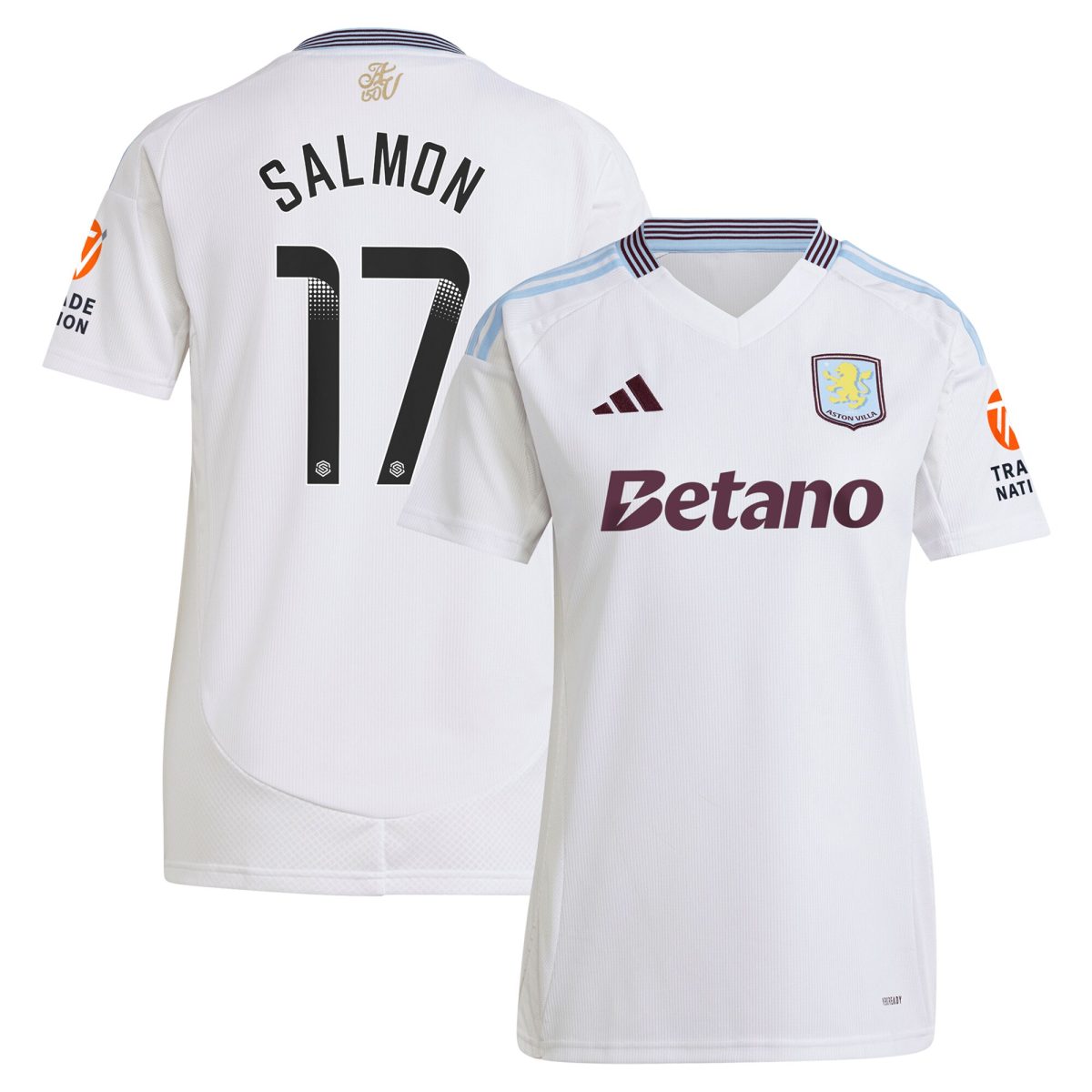 aston villa wsl adidas away shirt 2024-25 – womens with salmon 17 printing Collection | Aston Villa Shop Official Jerseys