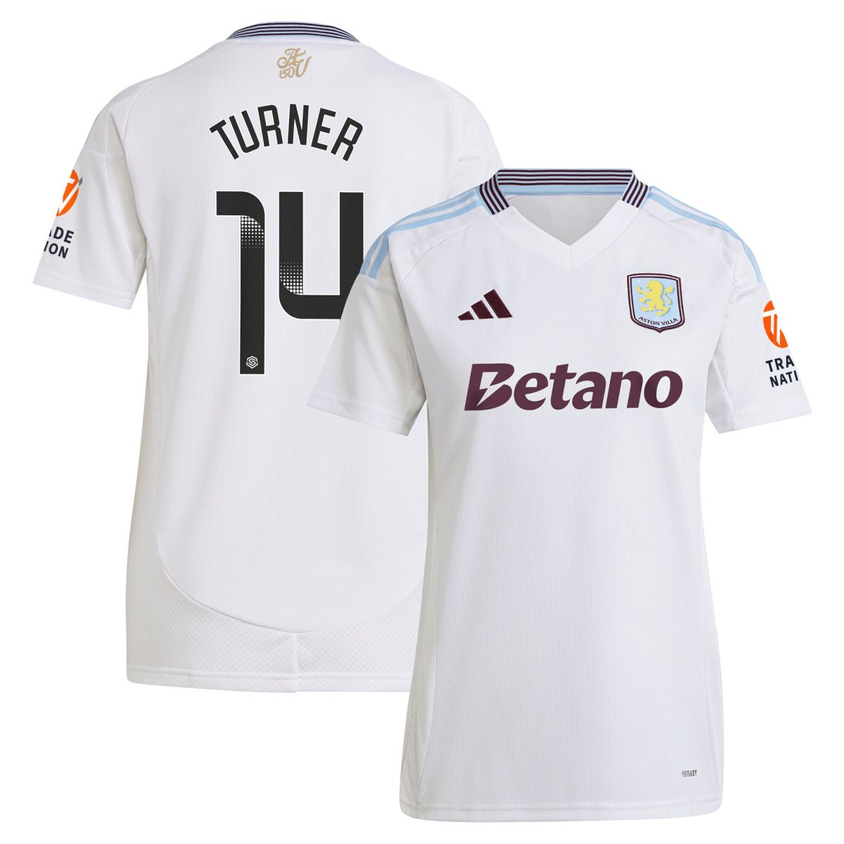 aston villa wsl adidas away shirt 2024-25 – womens with turner 14 printing Collection | Aston Villa Shop Official Jerseys
