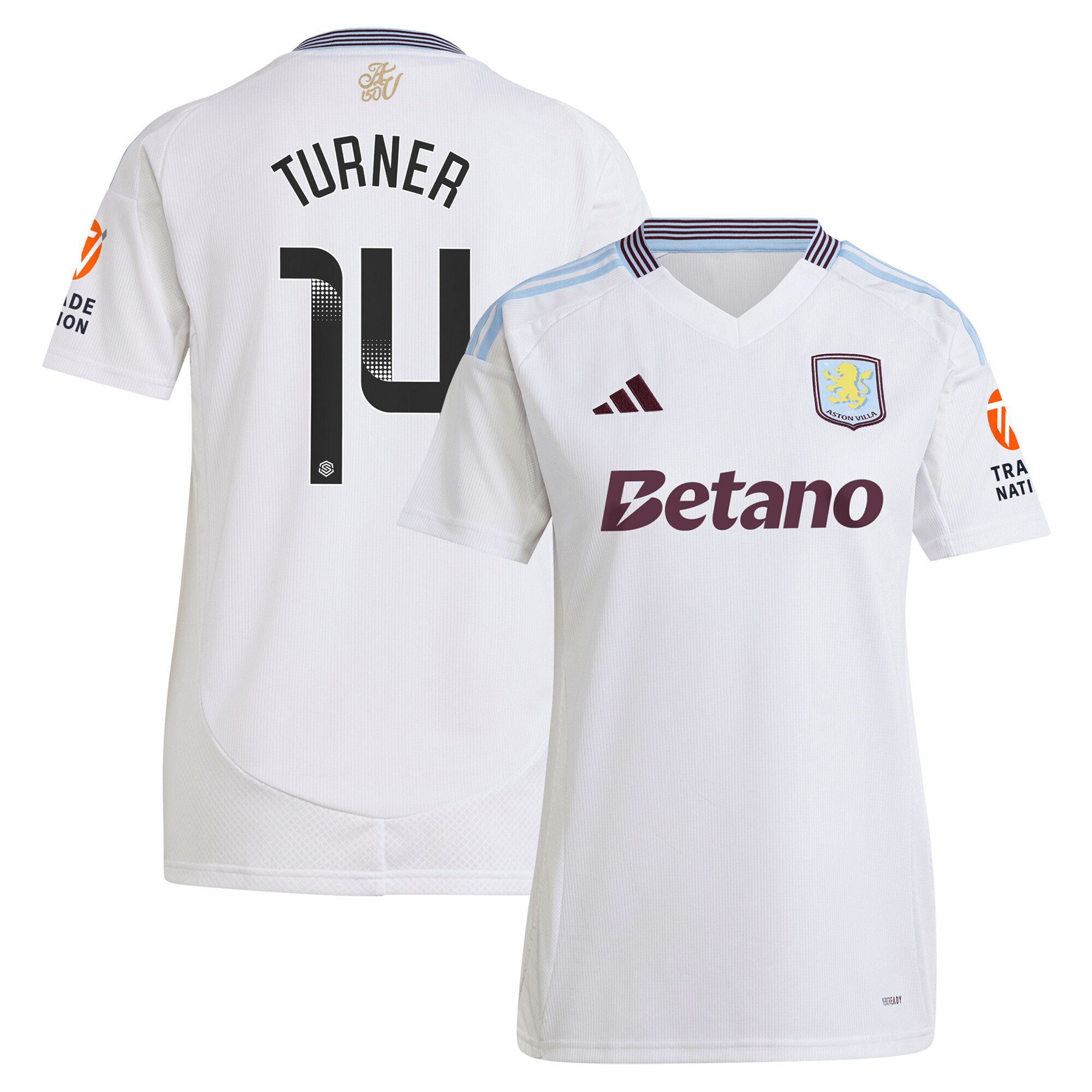 aston villa wsl adidas away shirt 2024-25 – womens with turner 14 printing Collection | Aston Villa Shop Official Jerseys