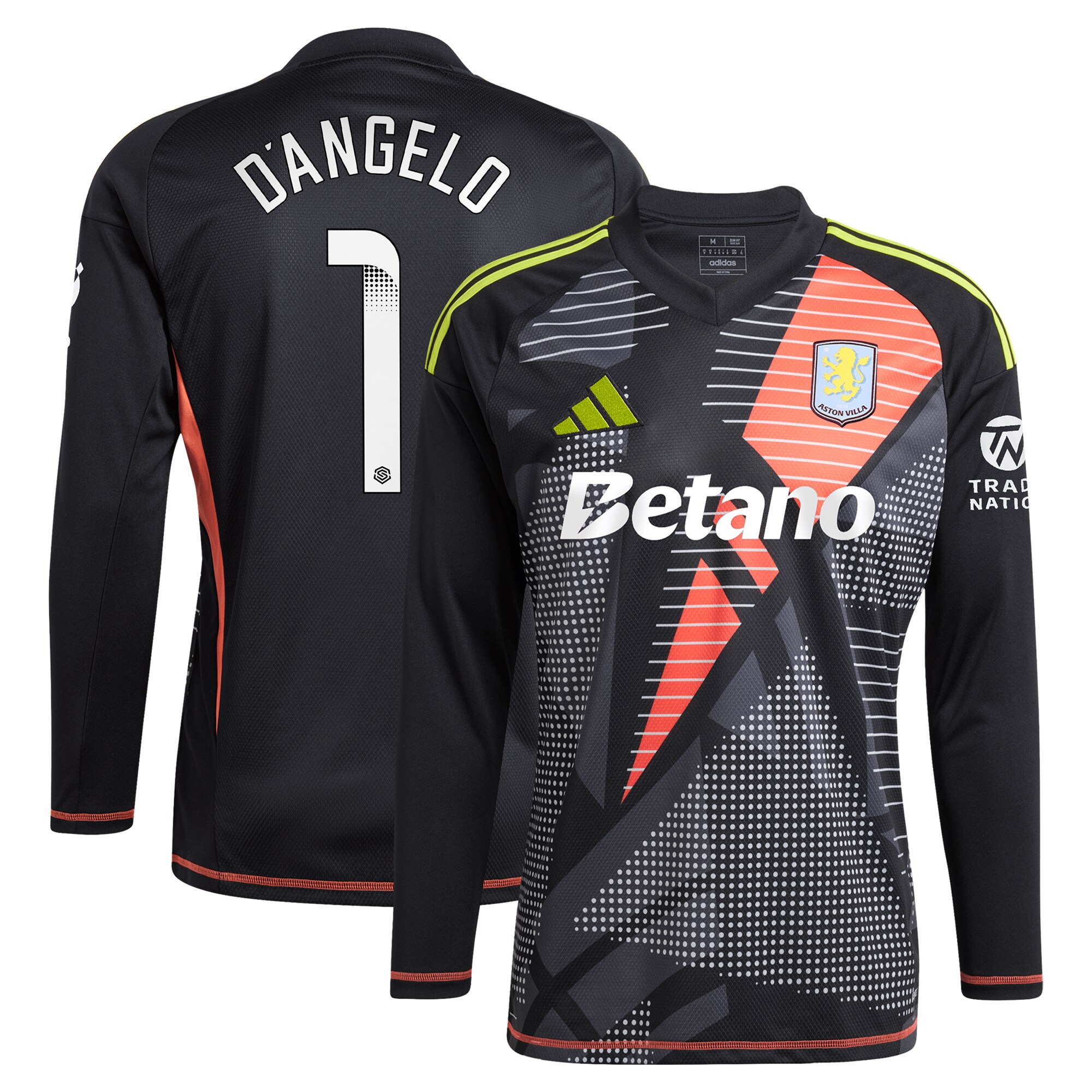 aston villa wsl adidas goalkeeper shirt 2024-25 – long sleeve with d8217angelo 1 printing Collection | Aston Villa Shop Official Jerseys