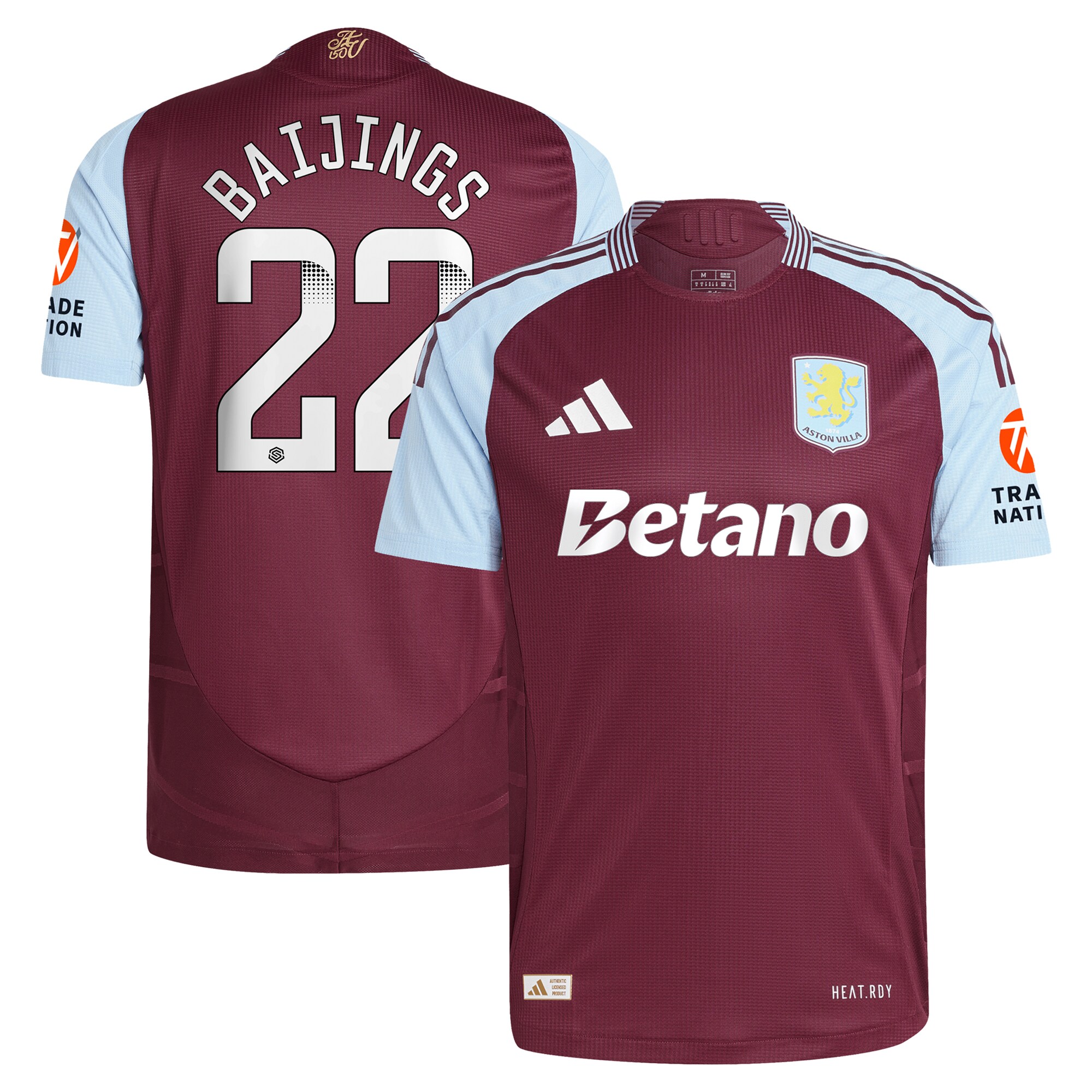 aston villa wsl adidas home authentic shirt 2024-25 with baijings 22 printing Collection | Aston Villa Shop Official Jerseys