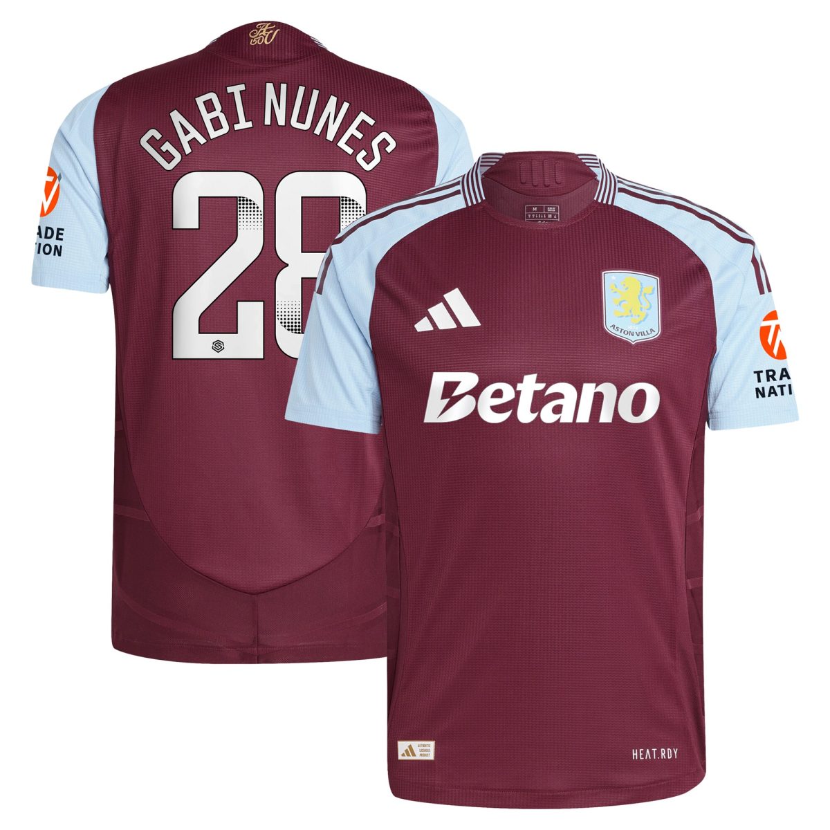 aston villa wsl adidas home authentic shirt 2024-25 with gabi nunes 28 printing Collection | Aston Villa Shop Official Jerseys
