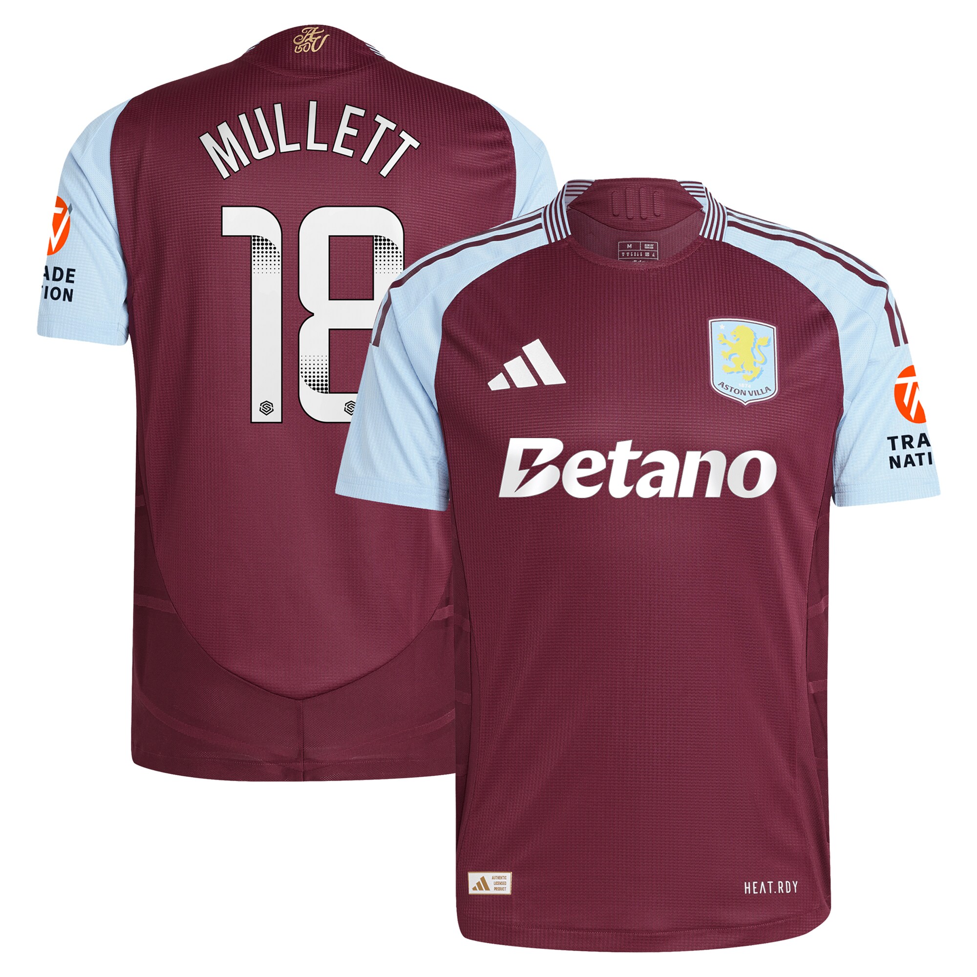 aston villa wsl adidas home authentic shirt 2024-25 with mullett 18 printing Collection | Aston Villa Shop Official Jerseys