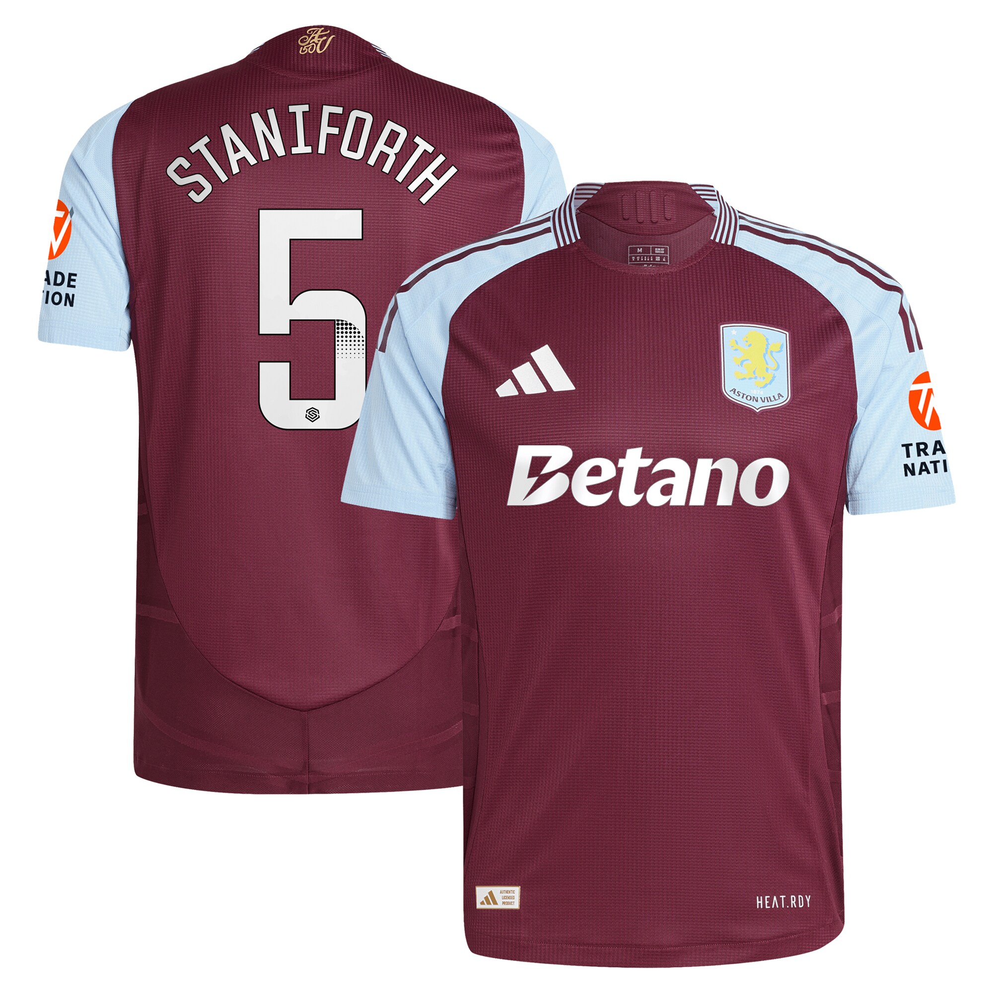 aston villa wsl adidas home authentic shirt 2024-25 with staniforth 5 printing Collection | Aston Villa Shop Official Jerseys