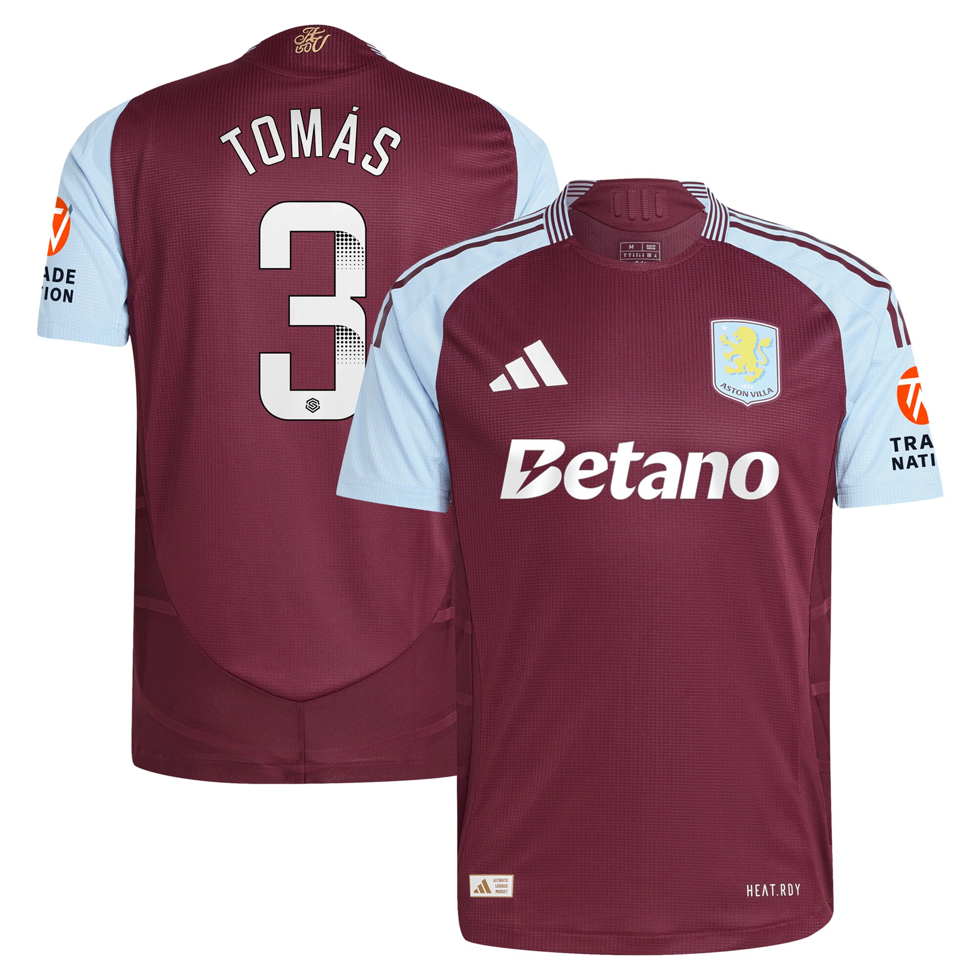 aston villa wsl adidas home authentic shirt 2024-25 with tomás 3 printing Collection | Aston Villa Shop Official Jerseys