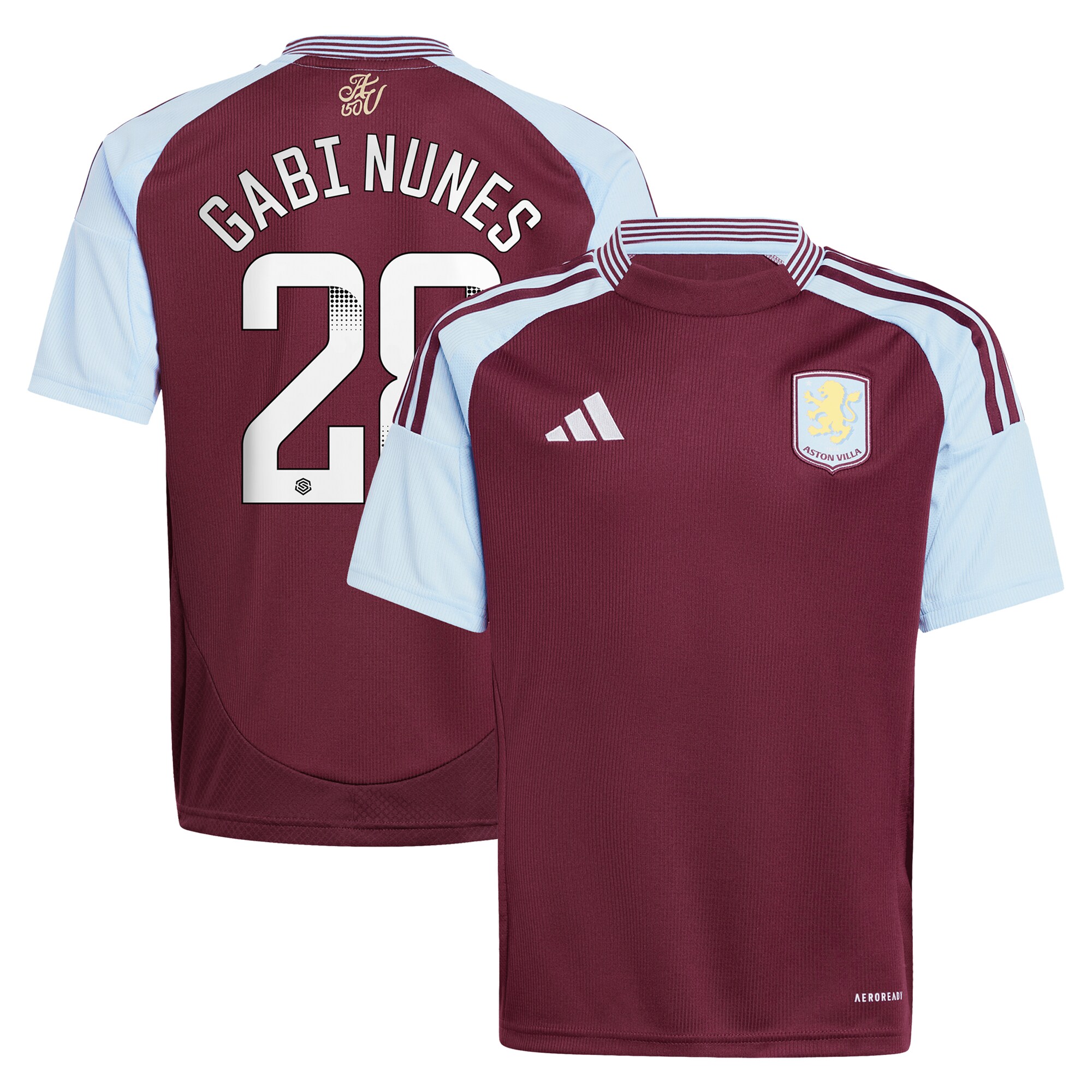 aston villa wsl adidas home shirt 2024-25 – kids with gabi nunes 28 printing Collection | Aston Villa Shop Official Jerseys