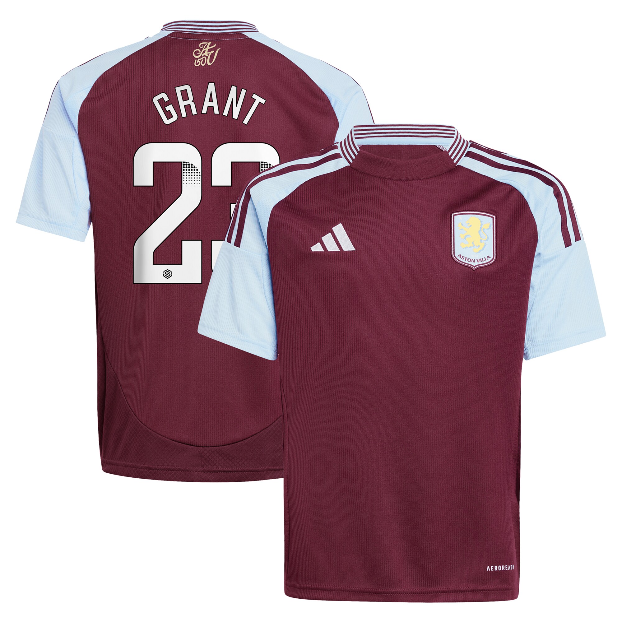 aston villa wsl adidas home shirt 2024-25 – kids with grant 23 printing Collection | Aston Villa Shop Official Jerseys