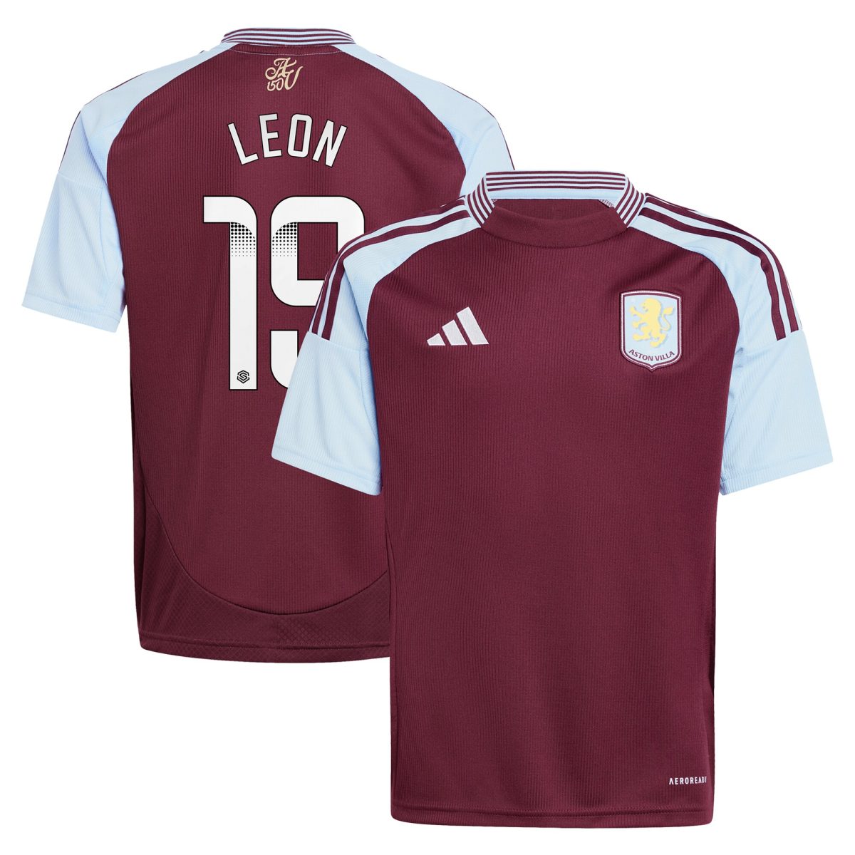 aston villa wsl adidas home shirt 2024-25 – kids with leon 19 printing Collection | Aston Villa Shop Official Jerseys