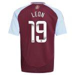 aston villa wsl adidas home shirt 2024-25 – kids with leon 19 printing Collection | Aston Villa Shop Official Jerseys