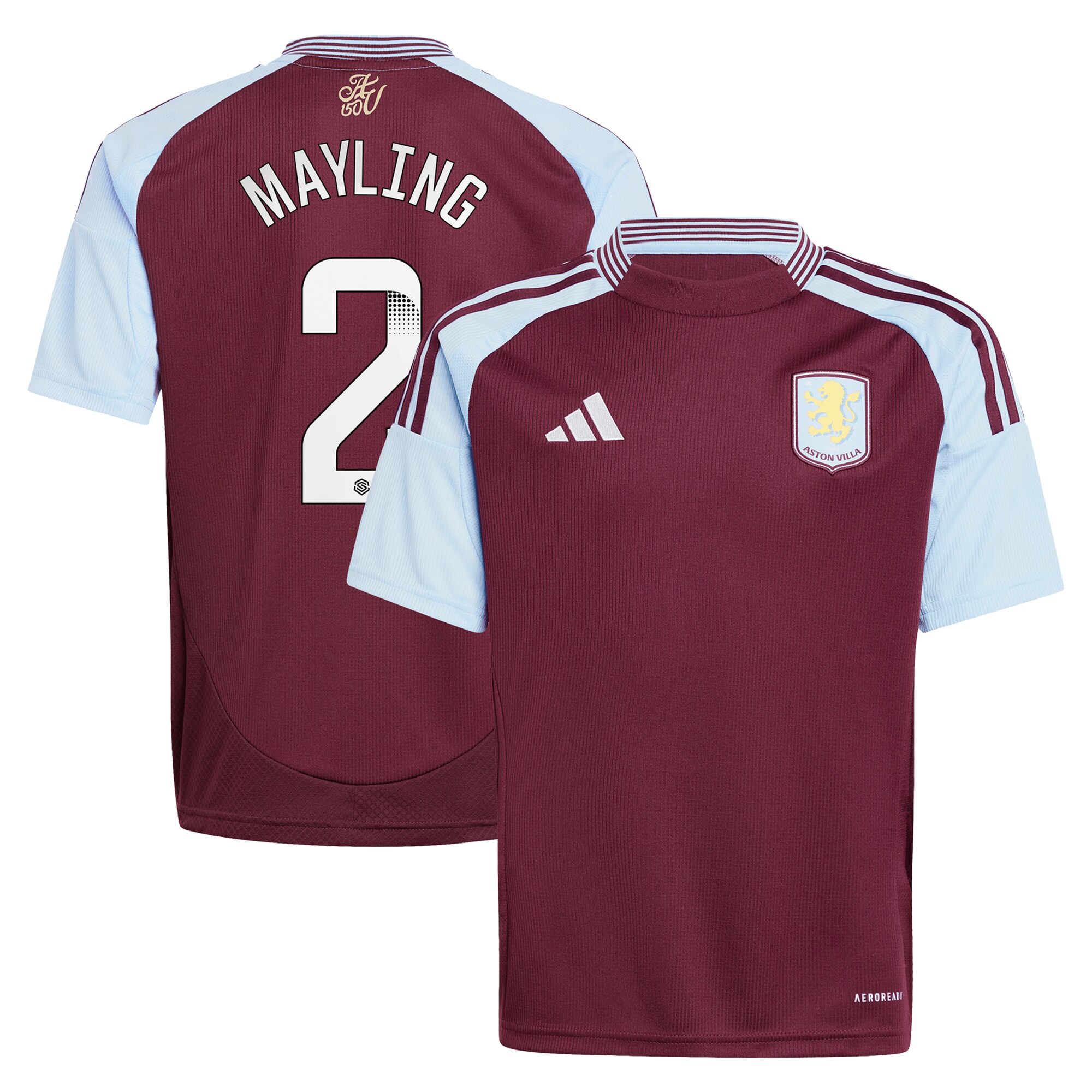 aston villa wsl adidas home shirt 2024-25 – kids with mayling 2 printing Collection | Aston Villa Shop Official Jerseys