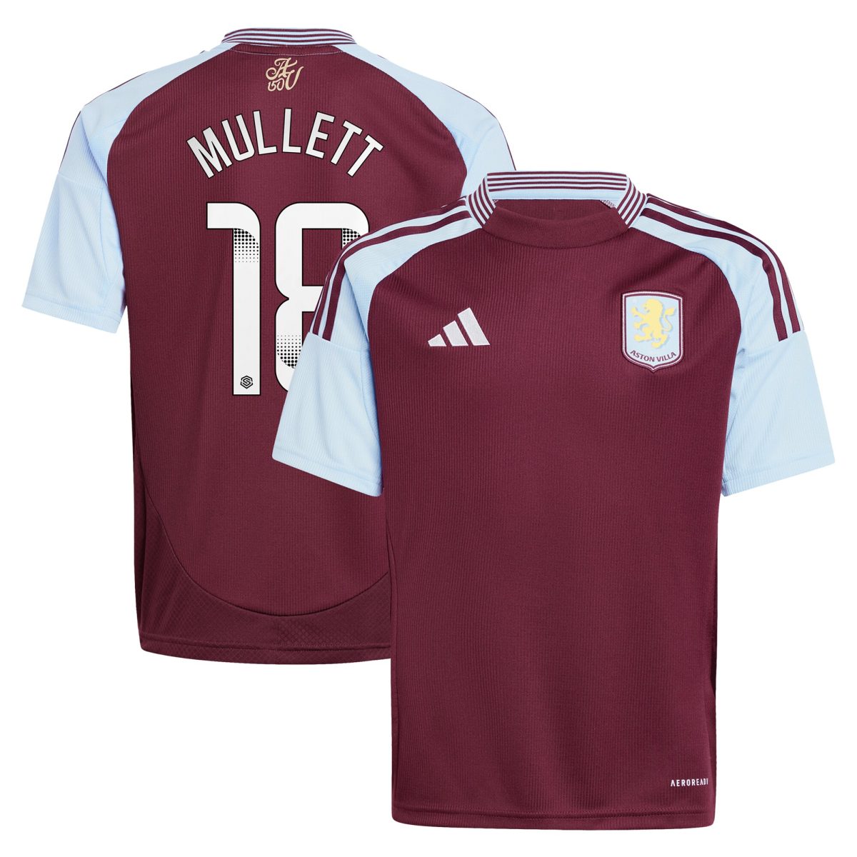aston villa wsl adidas home shirt 2024-25 – kids with mullett 18 printing Collection | Aston Villa Shop Official Jerseys