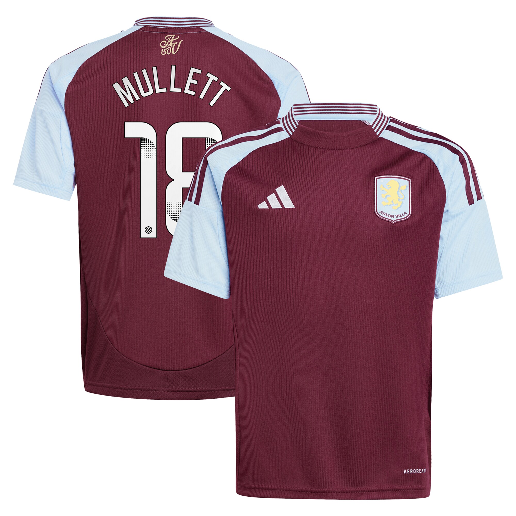 aston villa wsl adidas home shirt 2024-25 – kids with mullett 18 printing Collection | Aston Villa Shop Official Jerseys