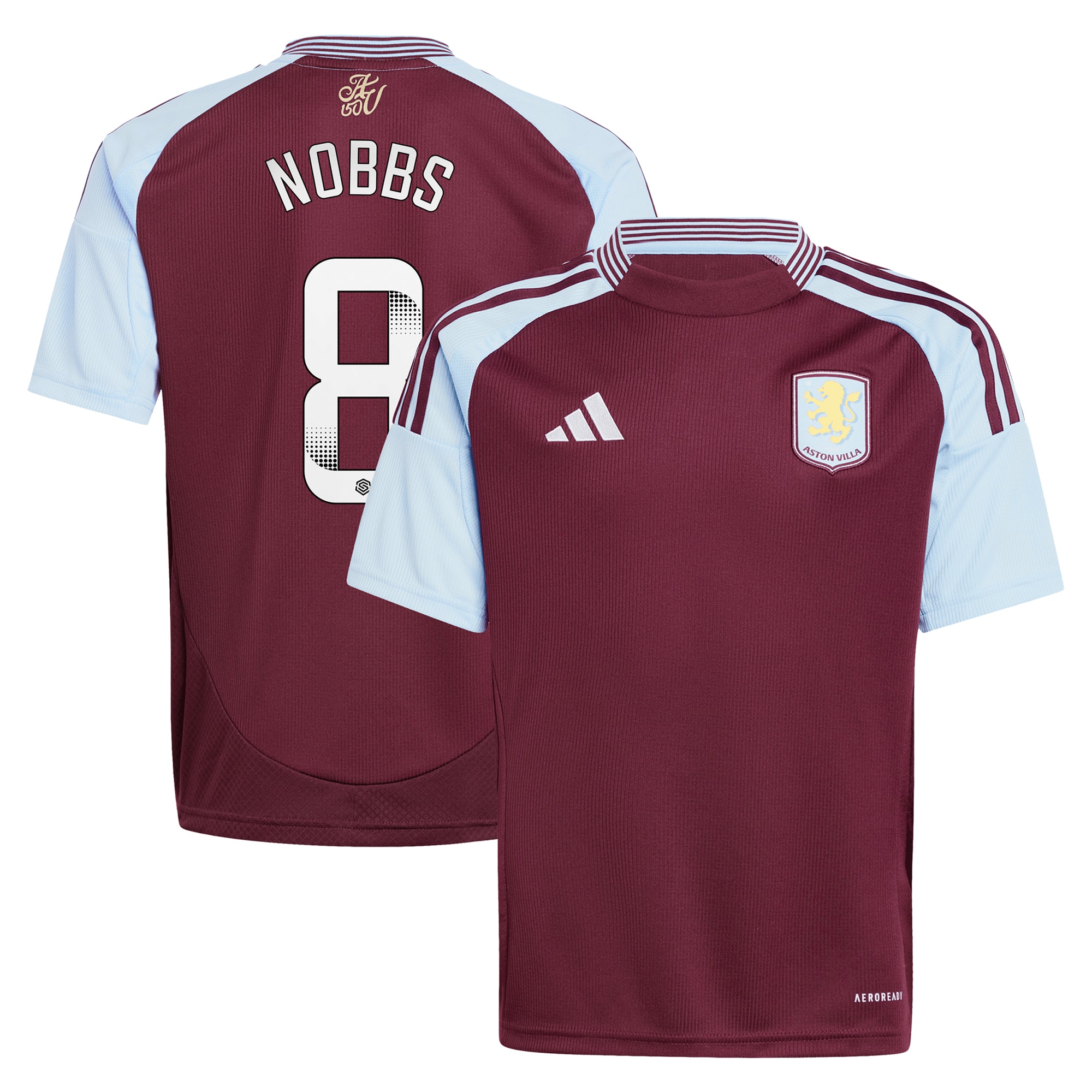 aston villa wsl adidas home shirt 2024-25 – kids with nobbs 8 printing Collection | Aston Villa Shop Official Jerseys