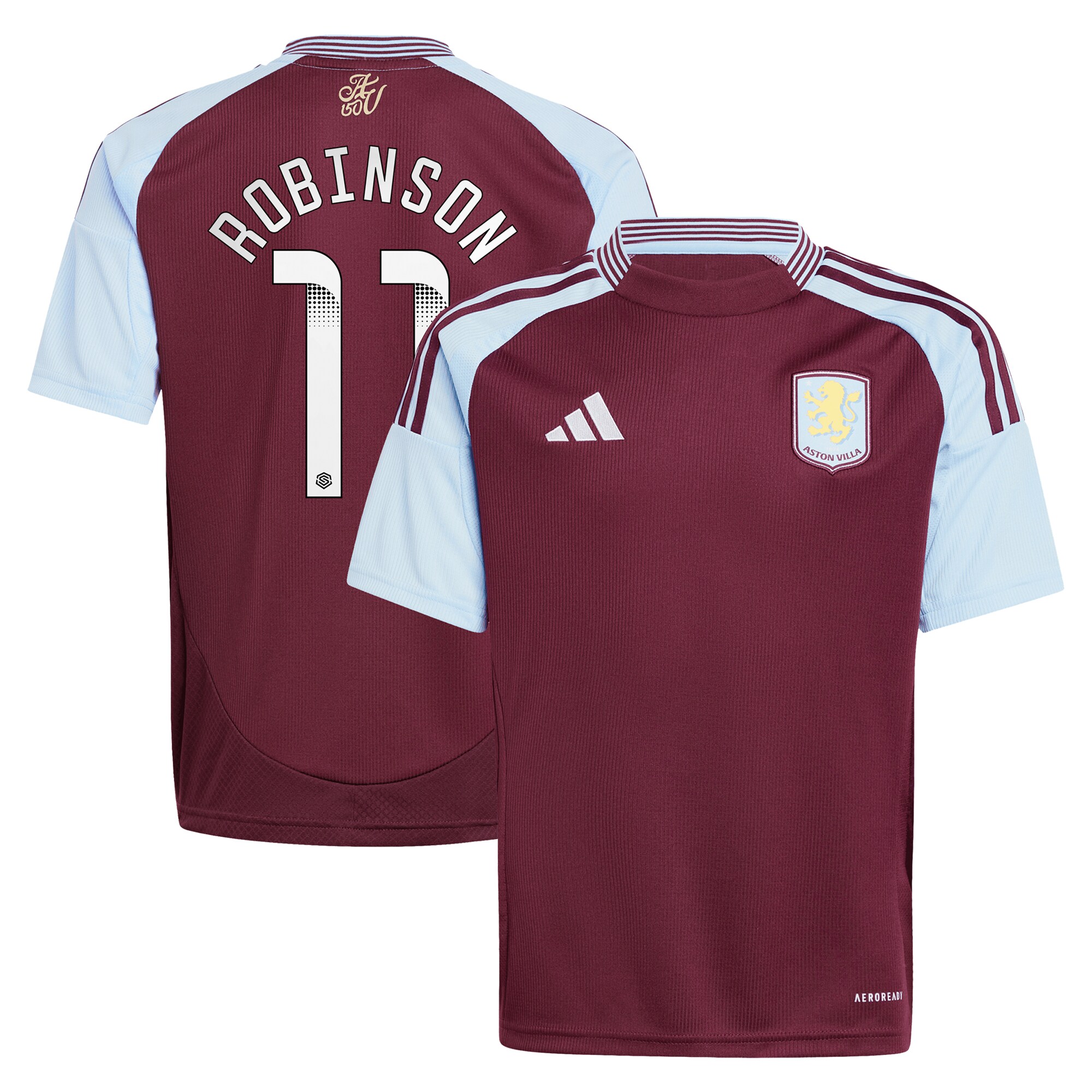 aston villa wsl adidas home shirt 2024-25 – kids with robinson 11 printing Collection | Aston Villa Shop Official Jerseys