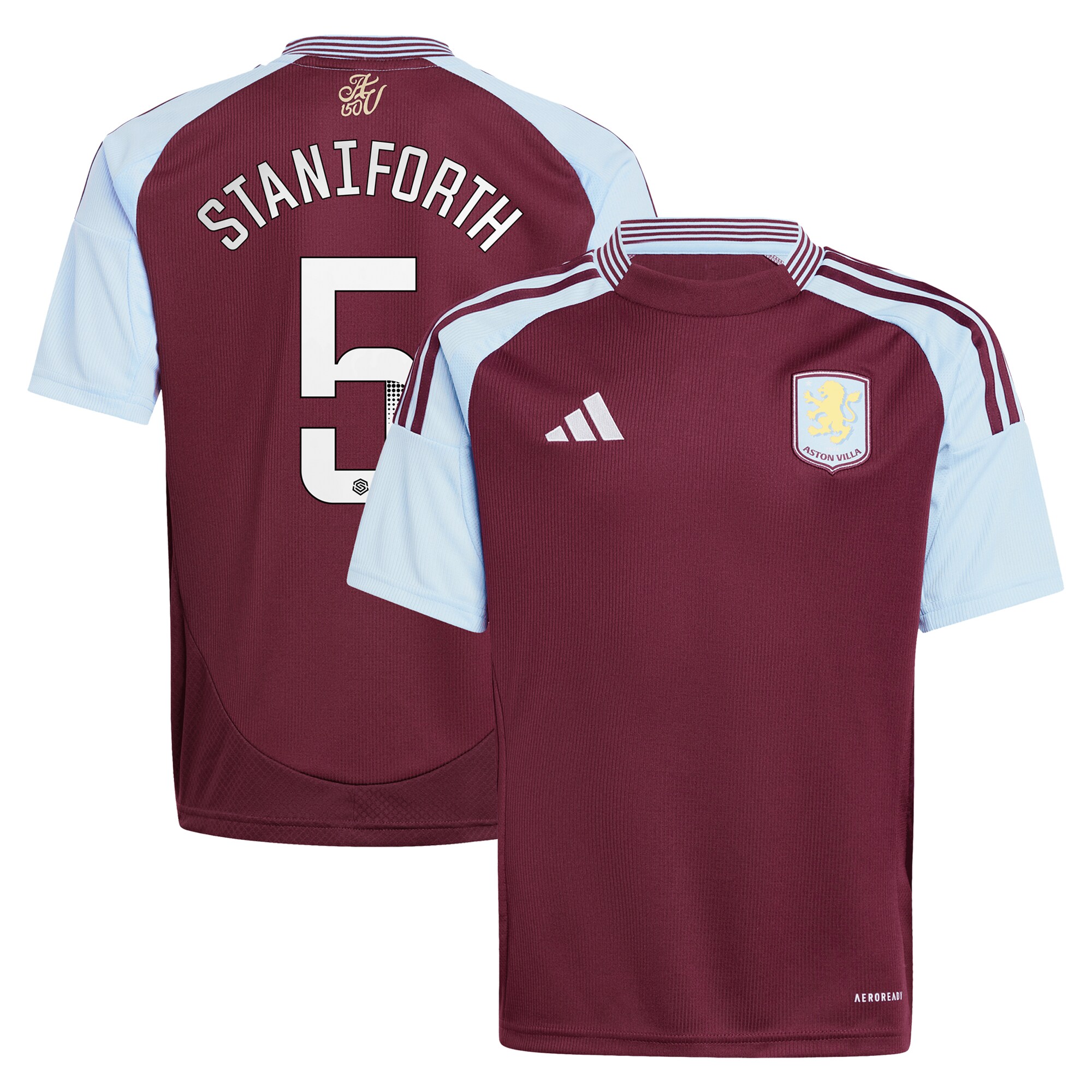 aston villa wsl adidas home shirt 2024-25 – kids with staniforth 5 printing Collection | Aston Villa Shop Official Jerseys