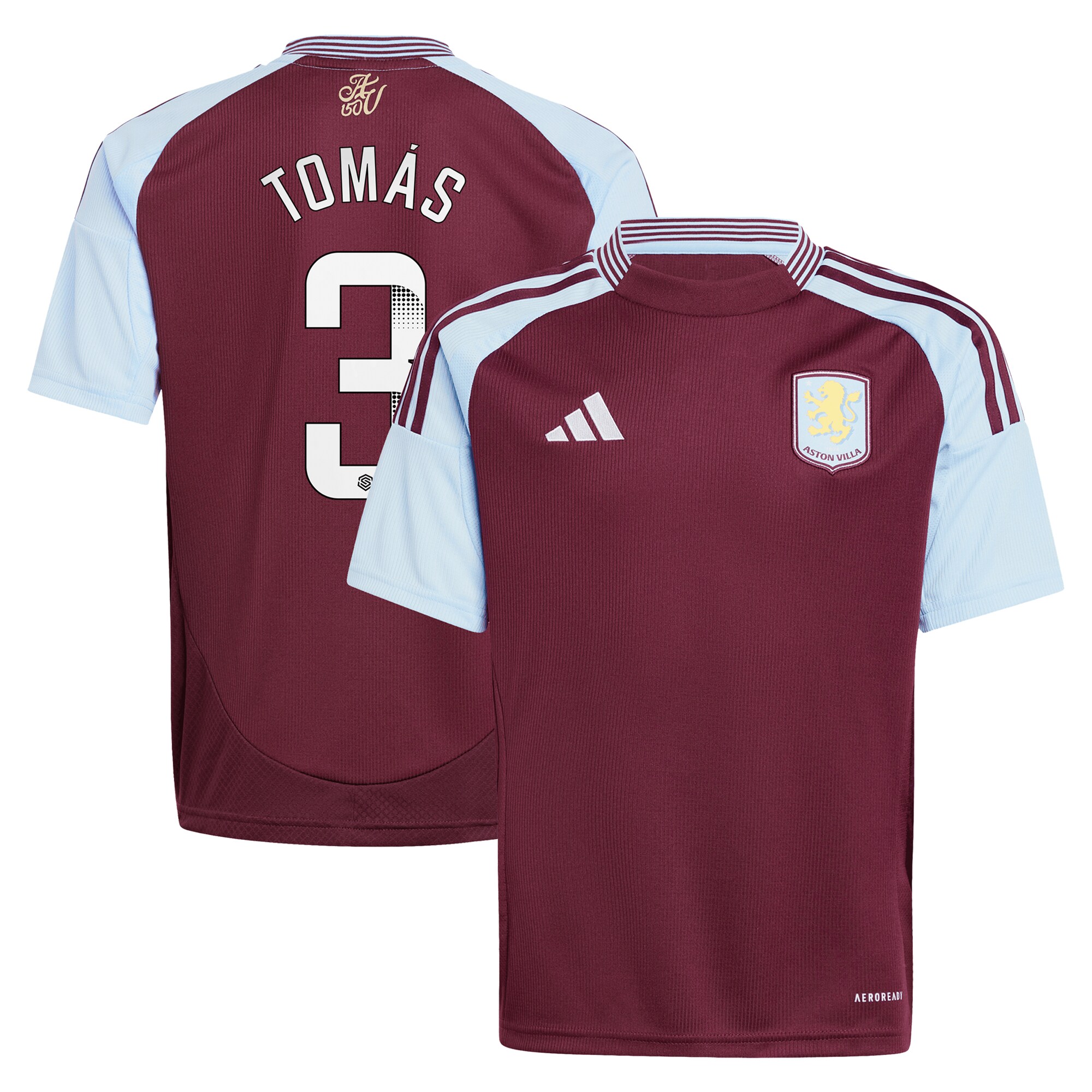 aston villa wsl adidas home shirt 2024-25 – kids with tomás 3 printing Collection | Aston Villa Shop Official Jerseys