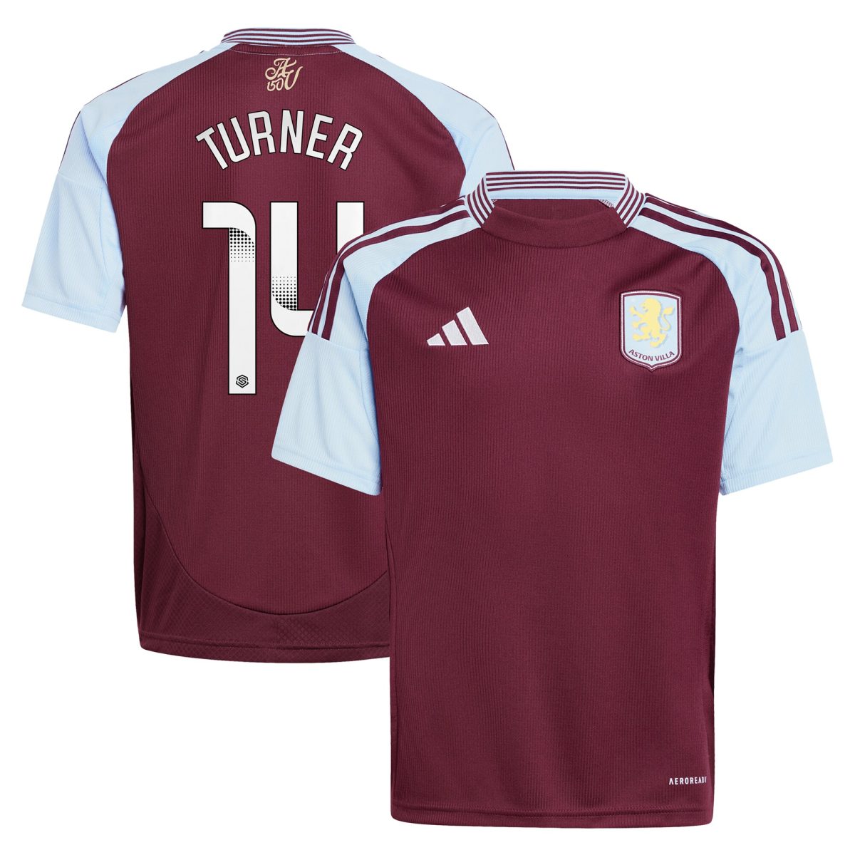 aston villa wsl adidas home shirt 2024-25 – kids with turner 14 printing Collection | Aston Villa Shop Official Jerseys