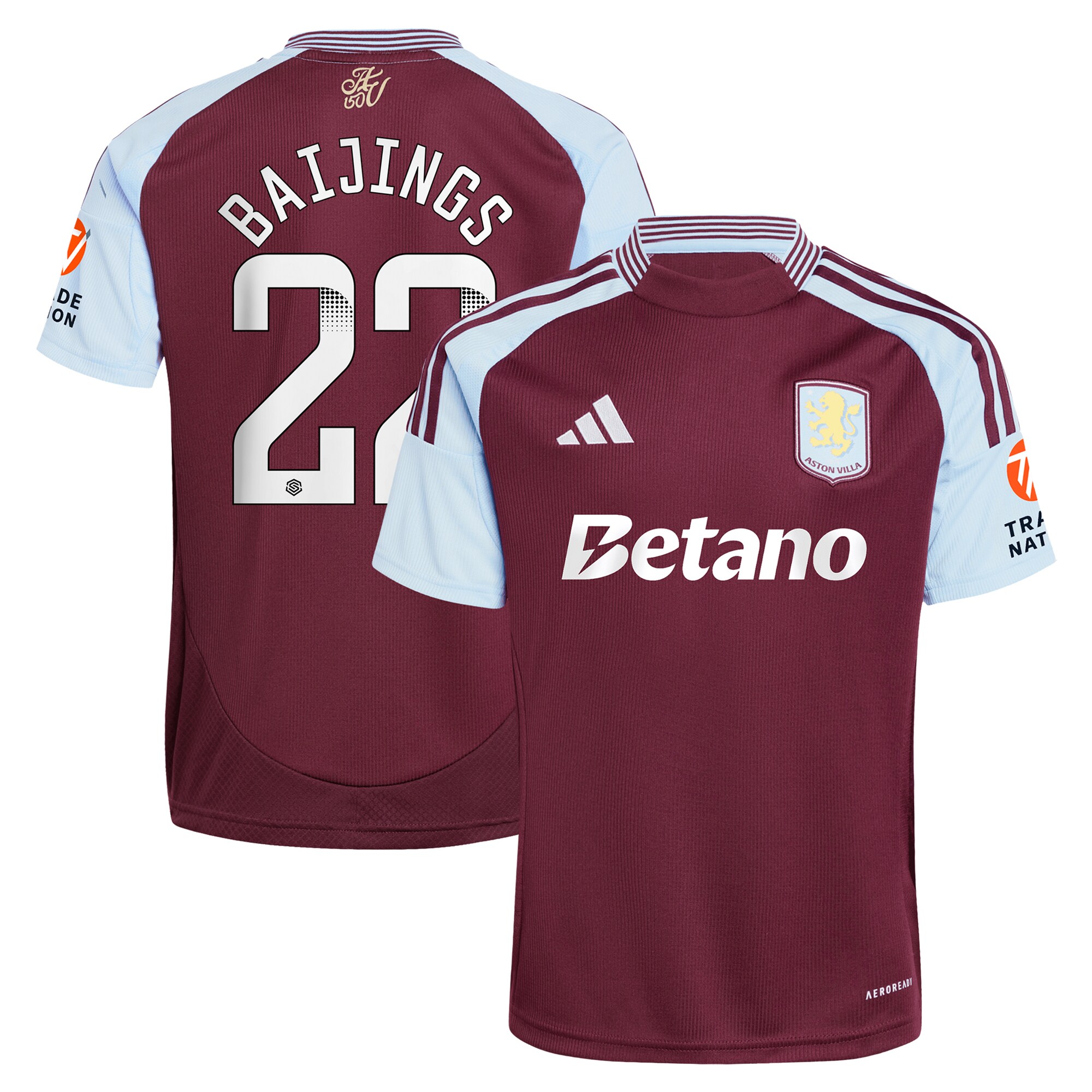 aston villa wsl adidas home shirt 2024-25 with baijings 22 printing Collection | Aston Villa Shop Official Jerseys