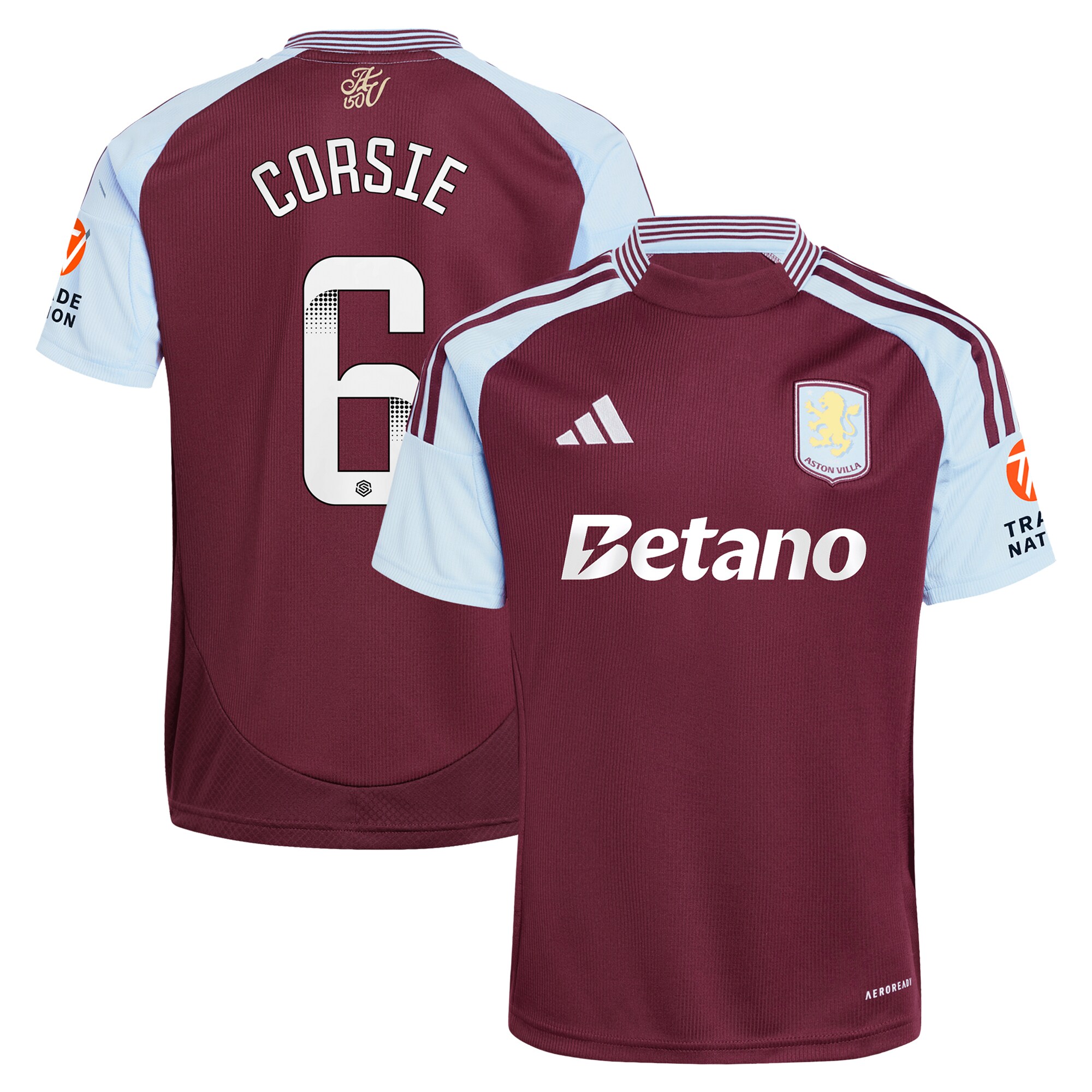 aston villa wsl adidas home shirt 2024-25 with corsie 6 printing Collection | Aston Villa Shop Official Jerseys