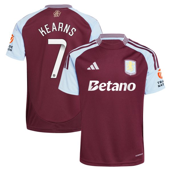 aston villa wsl adidas home shirt 2024-25 with kearns 7 printing Collection | Aston Villa Shop Official Jerseys