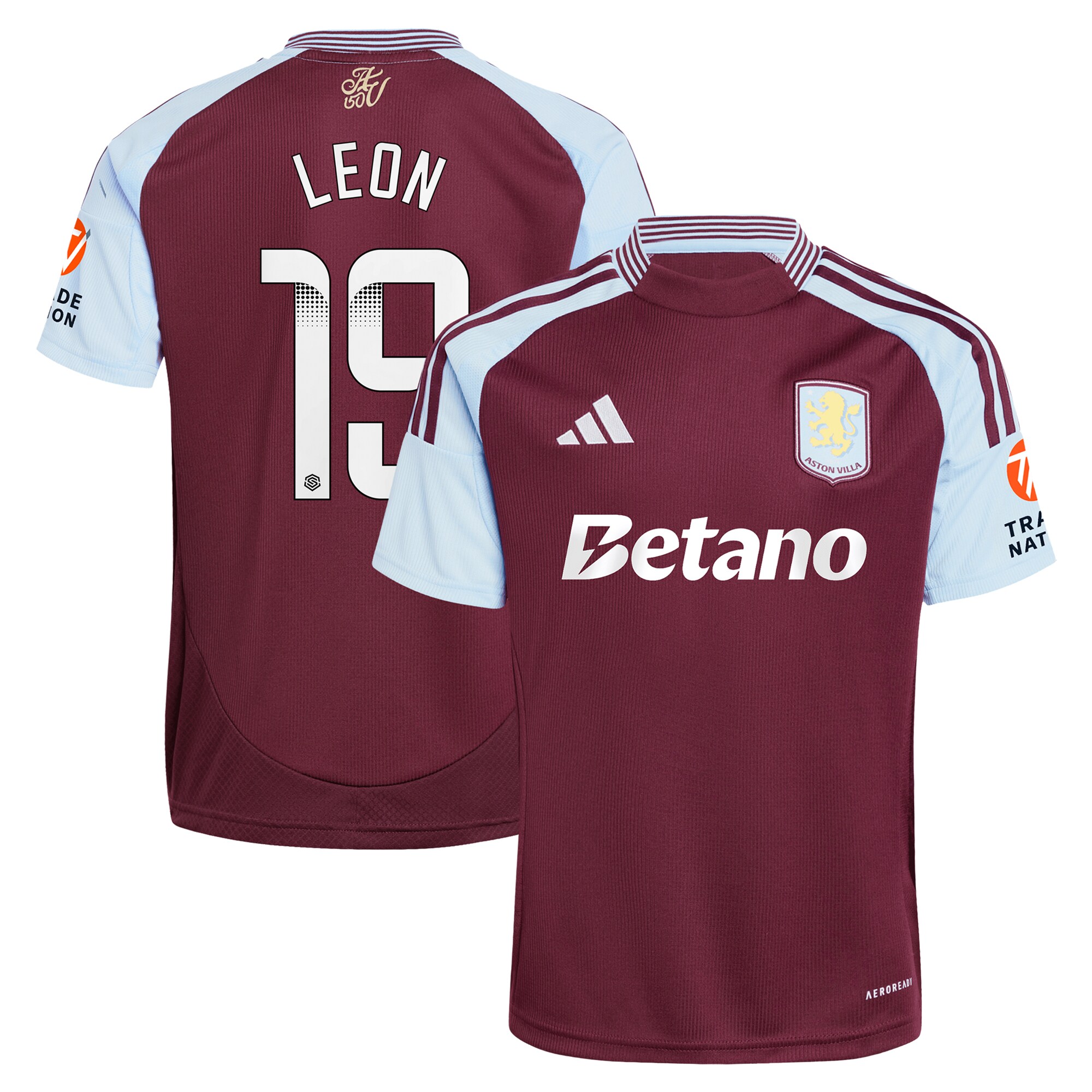 aston villa wsl adidas home shirt 2024-25 with leon 19 printing Collection | Aston Villa Shop Official Jerseys
