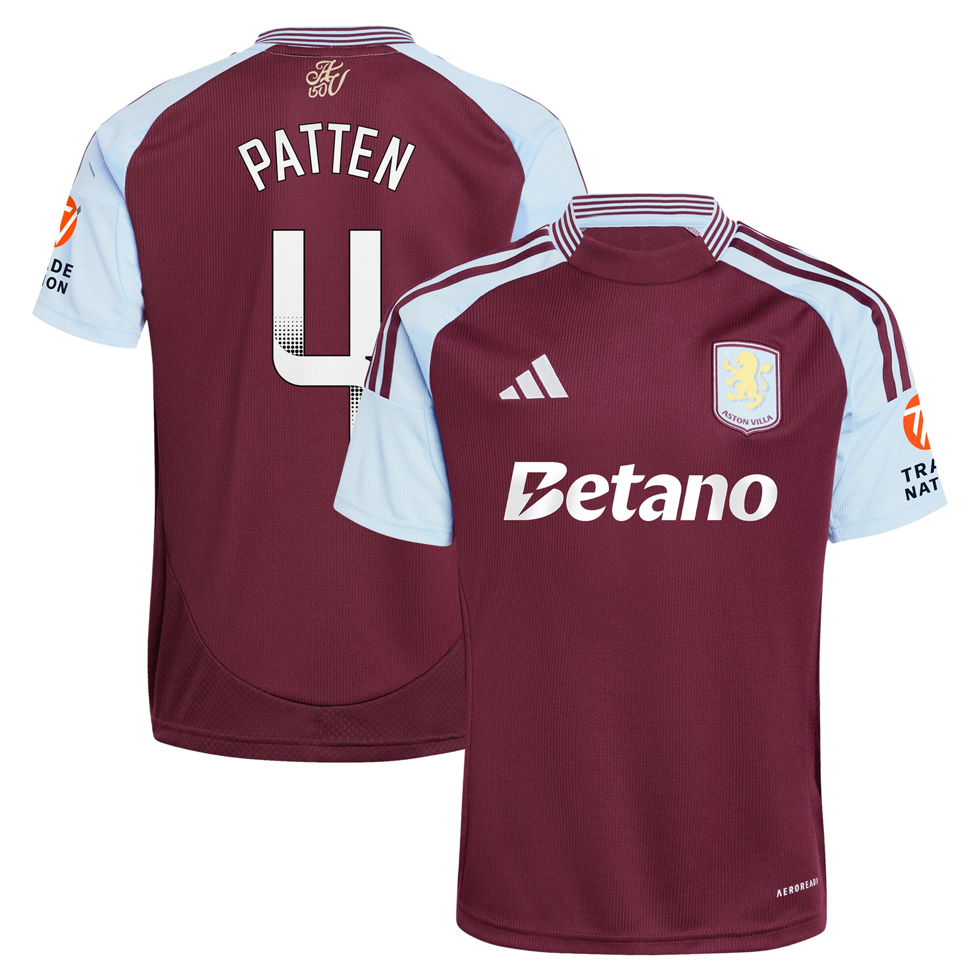 aston villa wsl adidas home shirt 2024-25 with patten 4 printing Collection | Aston Villa Shop Official Jerseys