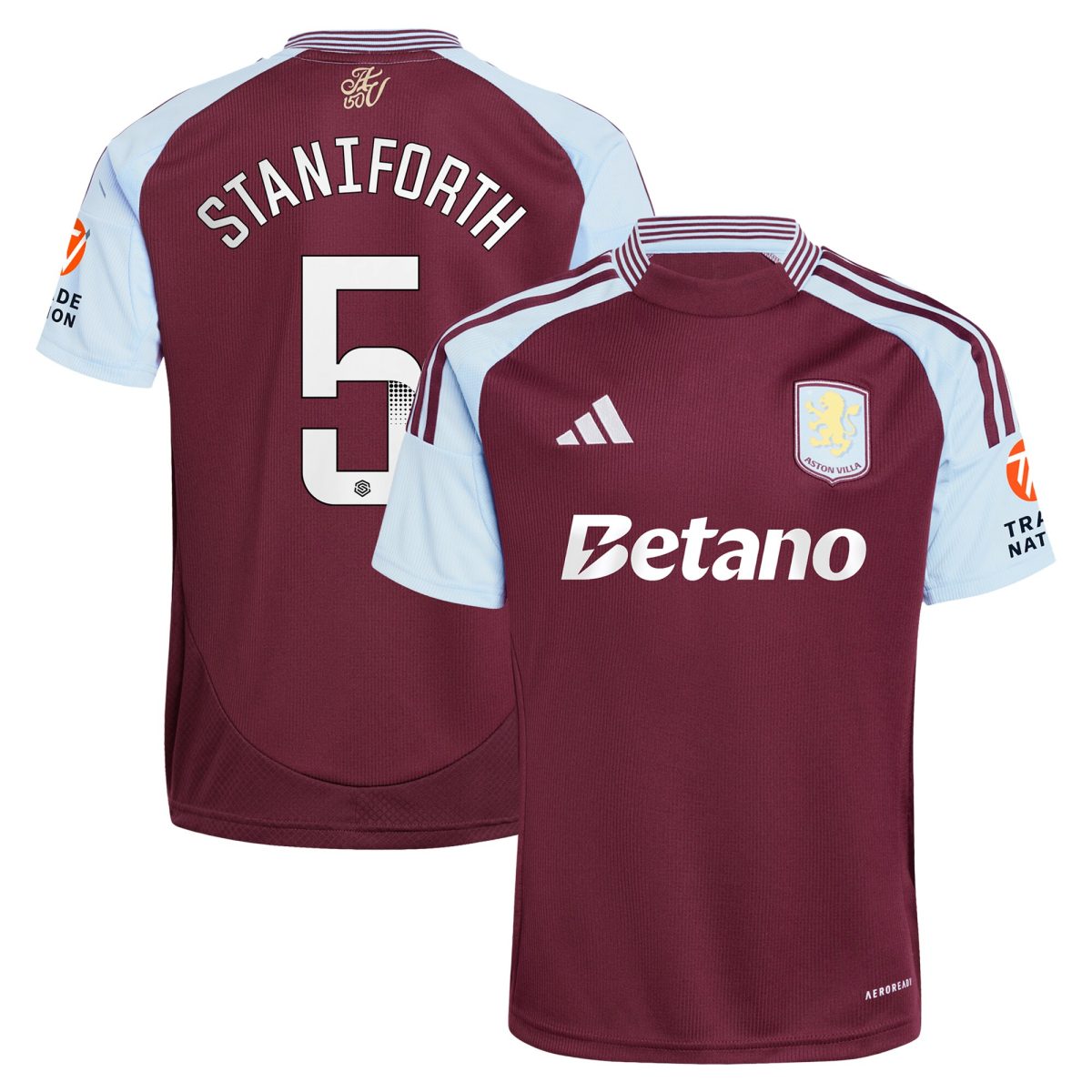 aston villa wsl adidas home shirt 2024-25 with staniforth 5 printing Collection | Aston Villa Shop Official Jerseys