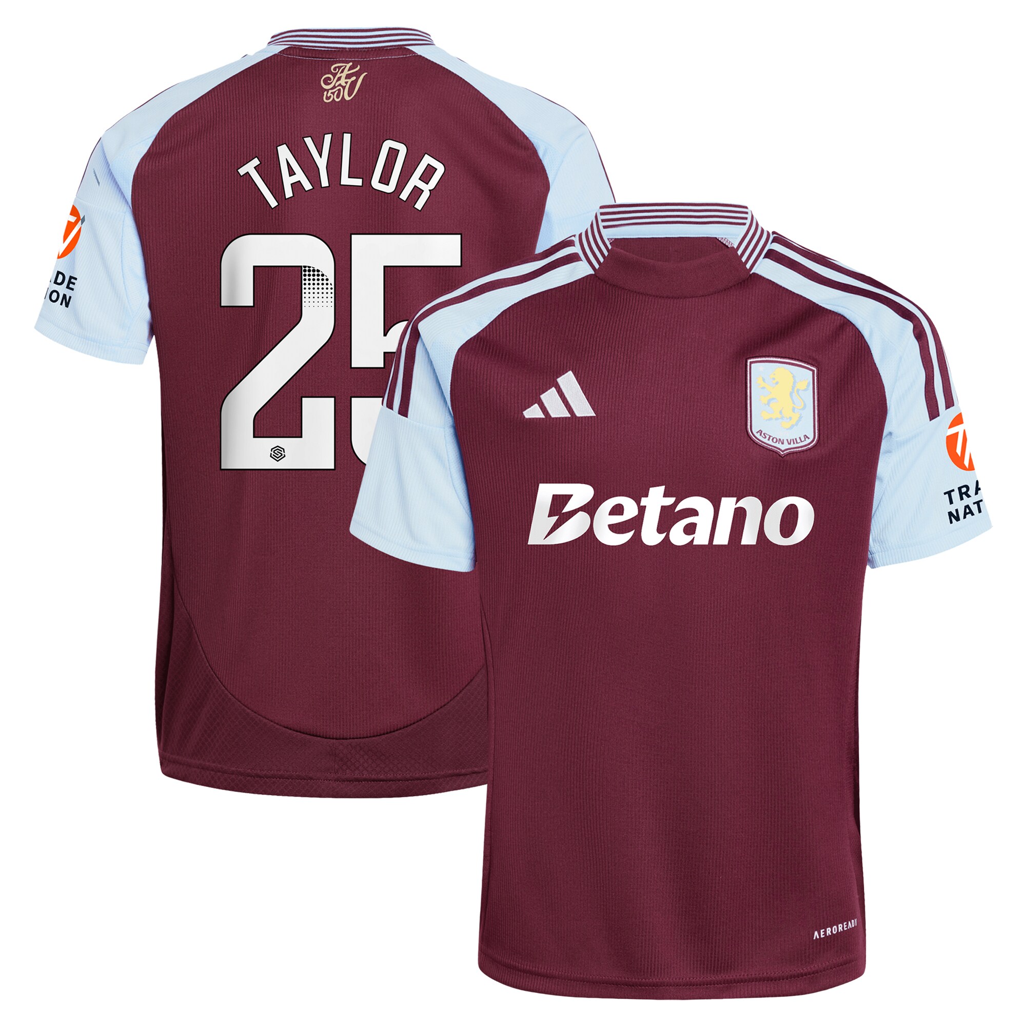 aston villa wsl adidas home shirt 2024-25 with taylor 25 printing Collection | Aston Villa Shop Official Jerseys