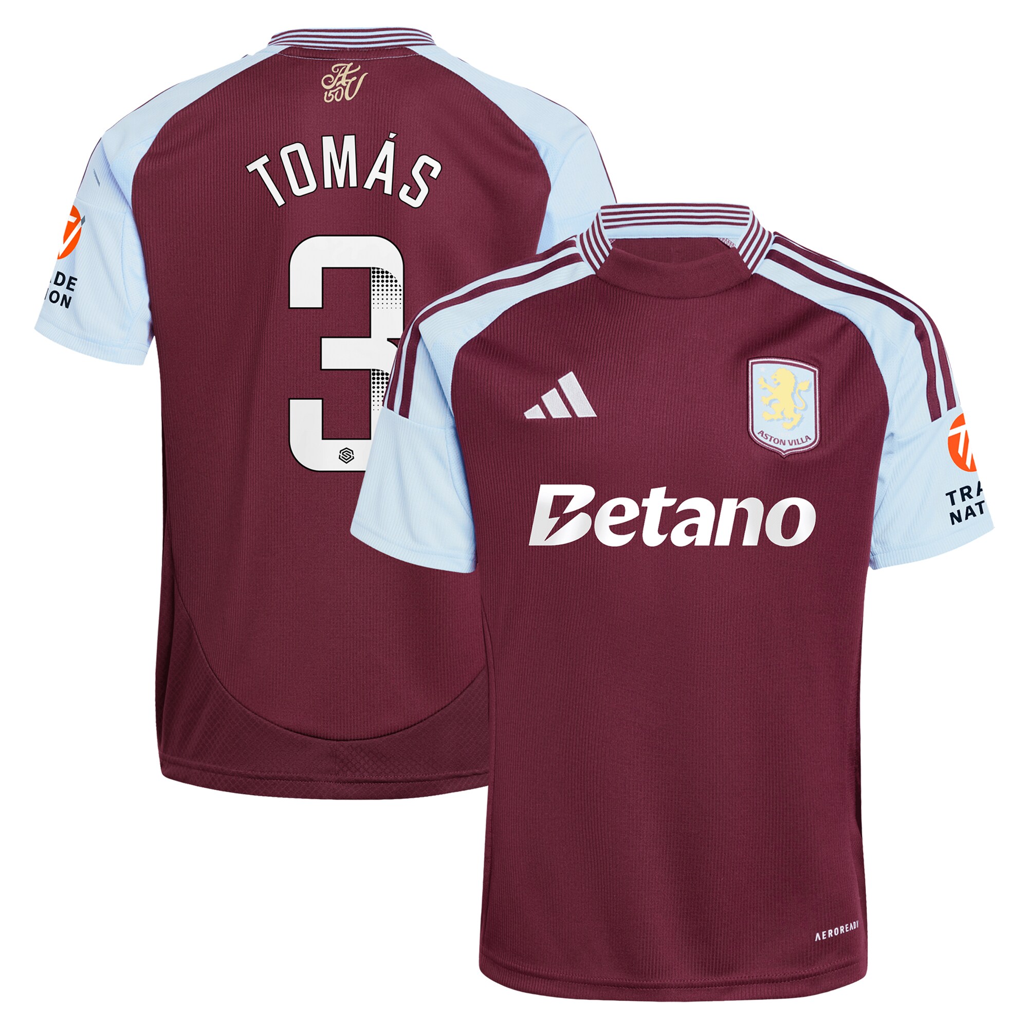 aston villa wsl adidas home shirt 2024-25 with tomás 3 printing Collection | Aston Villa Shop Official Jerseys