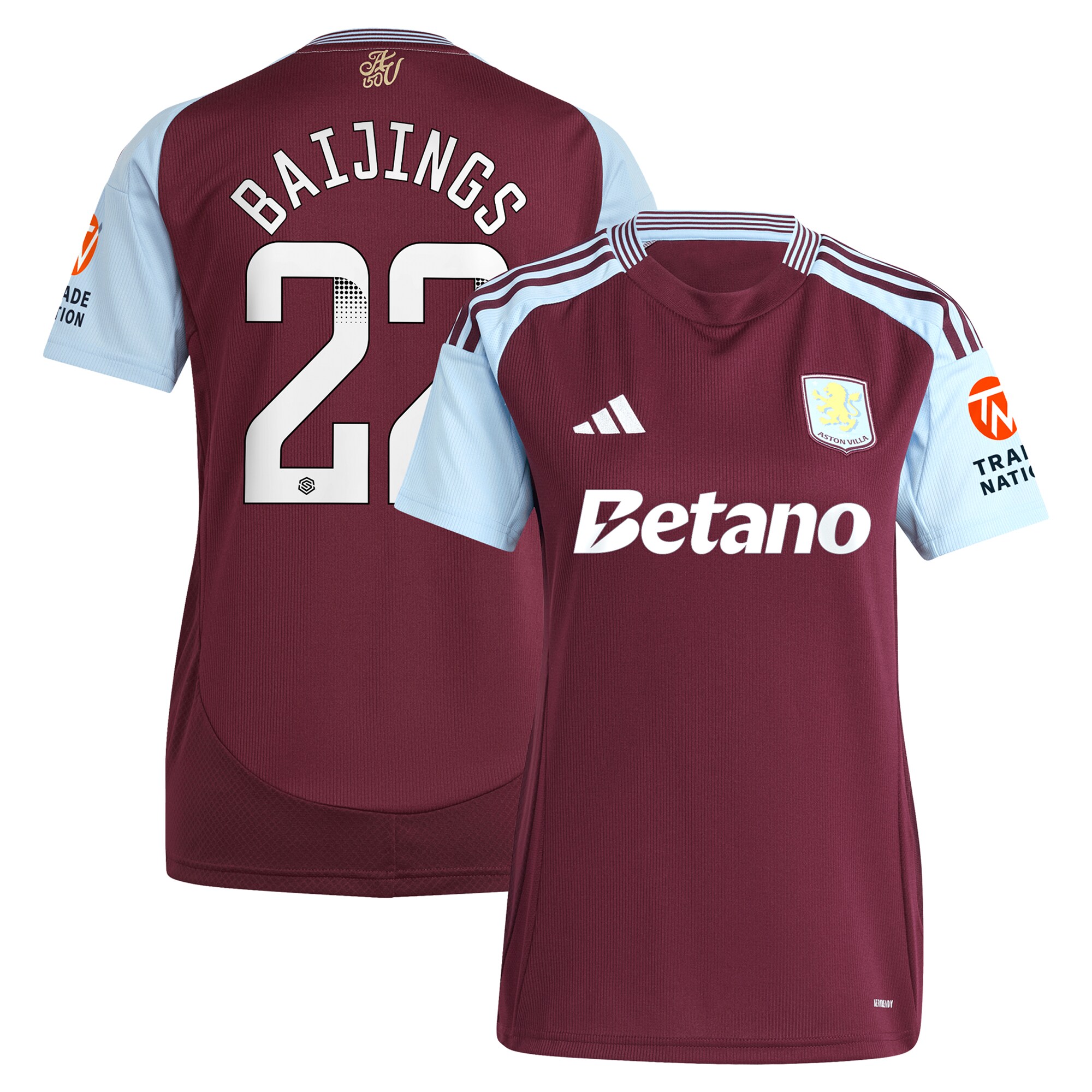 aston villa wsl adidas home shirt 2024-25 – womens with baijings 22 printing Collection | Aston Villa Shop Official Jerseys