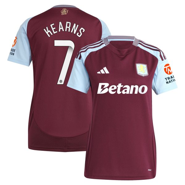 aston villa wsl adidas home shirt 2024-25 – womens with kearns 7 printing Collection | Aston Villa Shop Official Jerseys