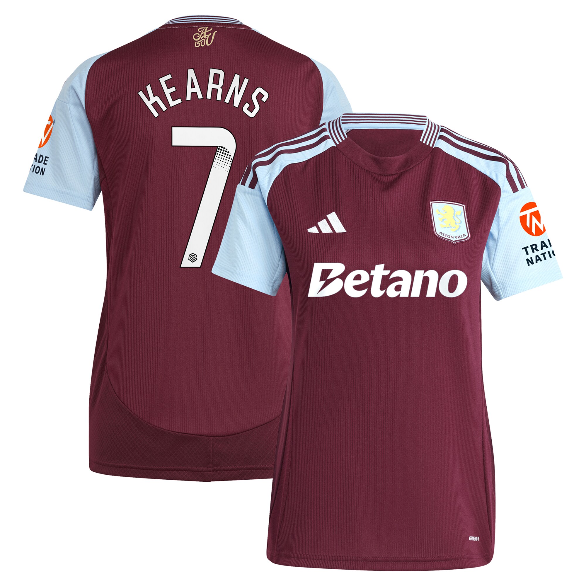 aston villa wsl adidas home shirt 2024-25 – womens with kearns 7 printing Collection | Aston Villa Shop Official Jerseys