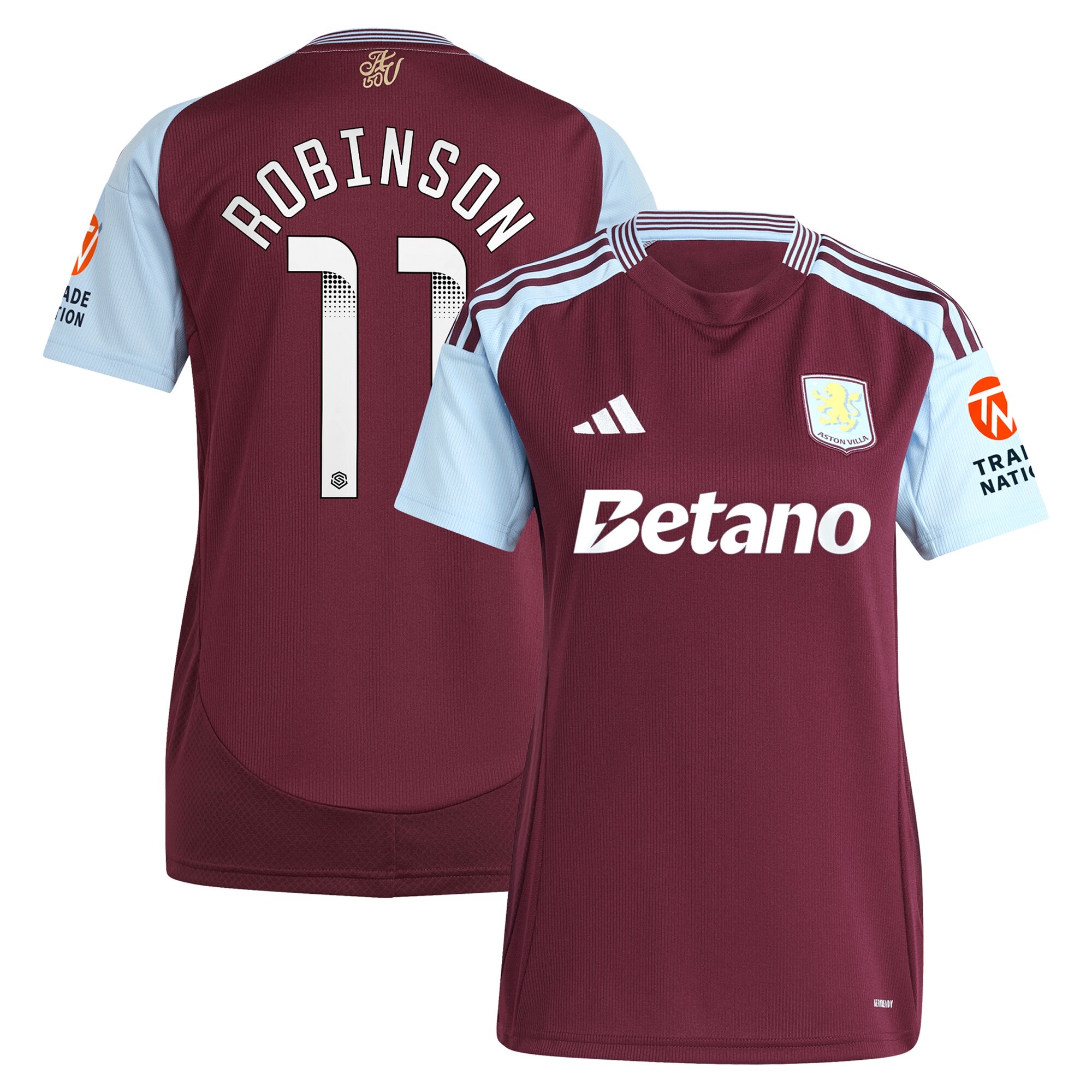aston villa wsl adidas home shirt 2024-25 – womens with robinson 11 printing Collection | Aston Villa Shop Official Jerseys