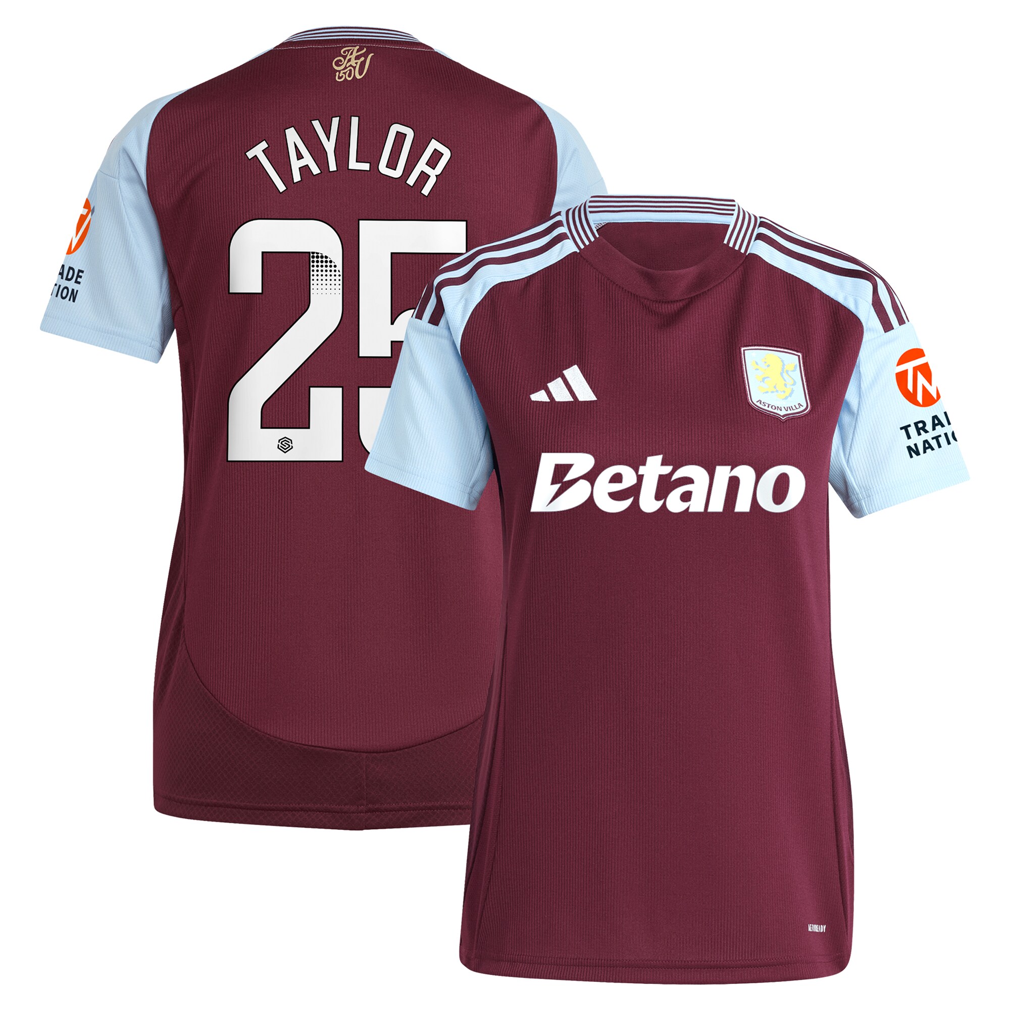 aston villa wsl adidas home shirt 2024-25 – womens with taylor 25 printing Collection | Aston Villa Shop Official Jerseys