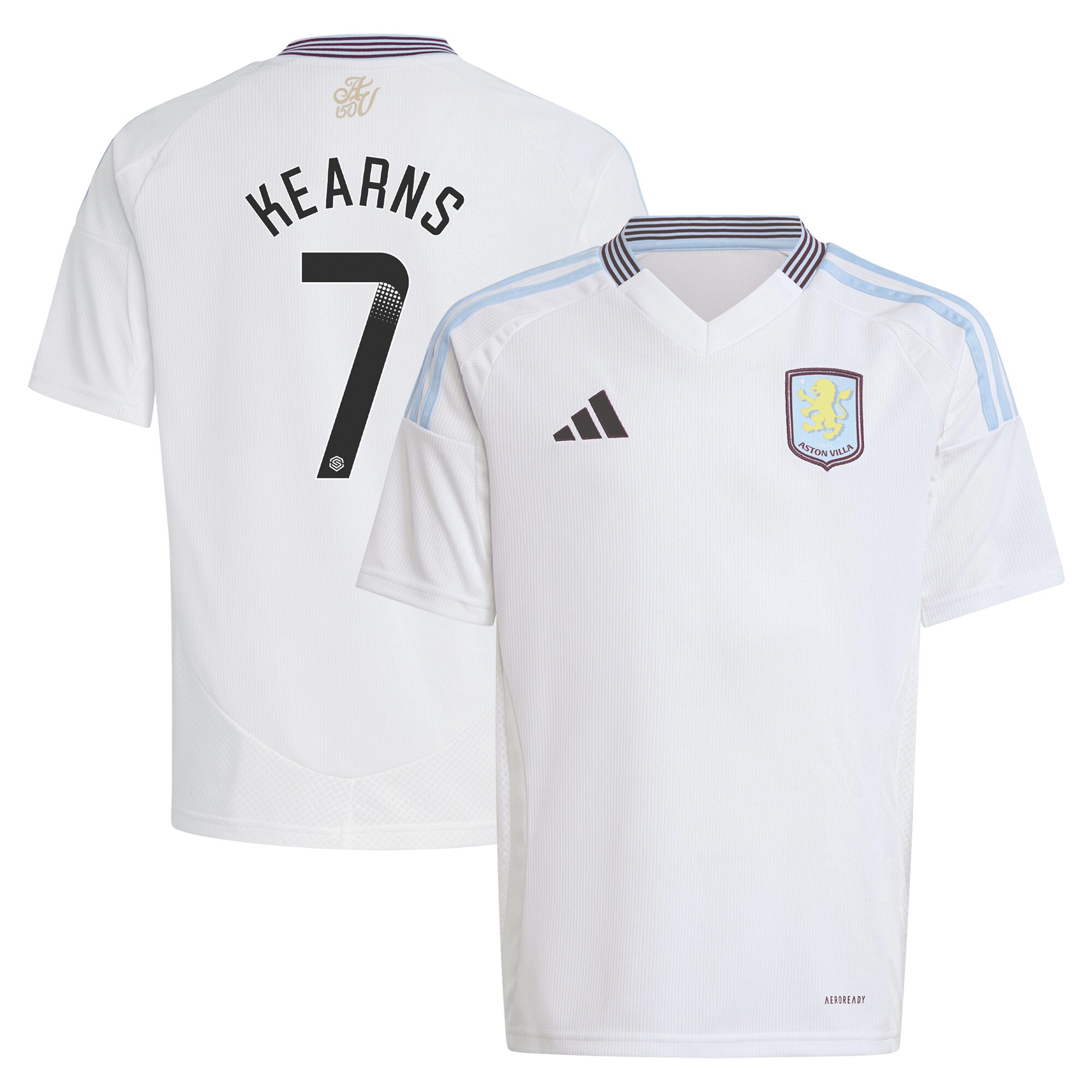 aston villa wsl away shirt 2024-25 – kids with kearns 7 printing Collection | Aston Villa Shop Official Jerseys